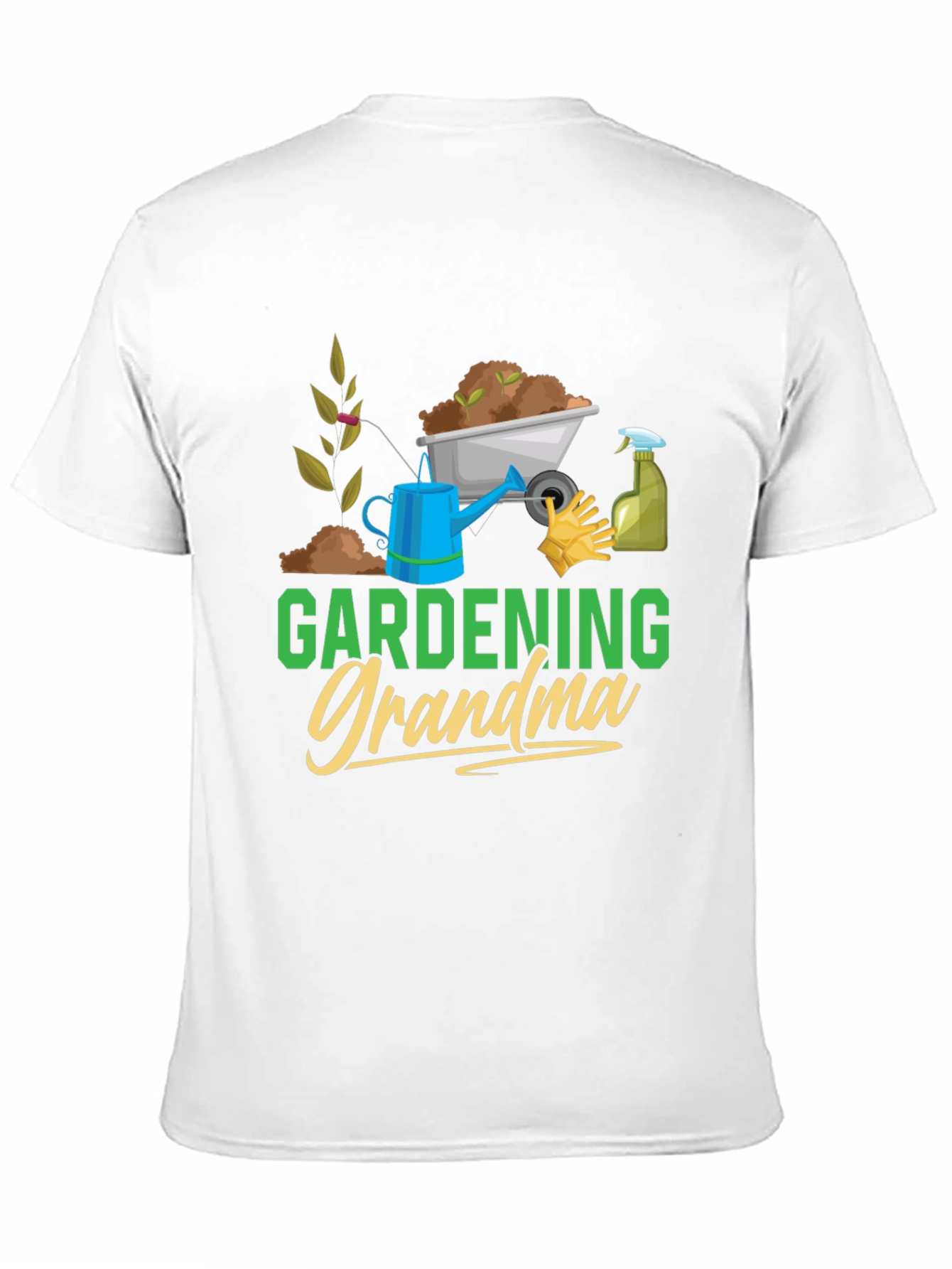 Gardening Grandma T-Shirt - Black Cotton Tee