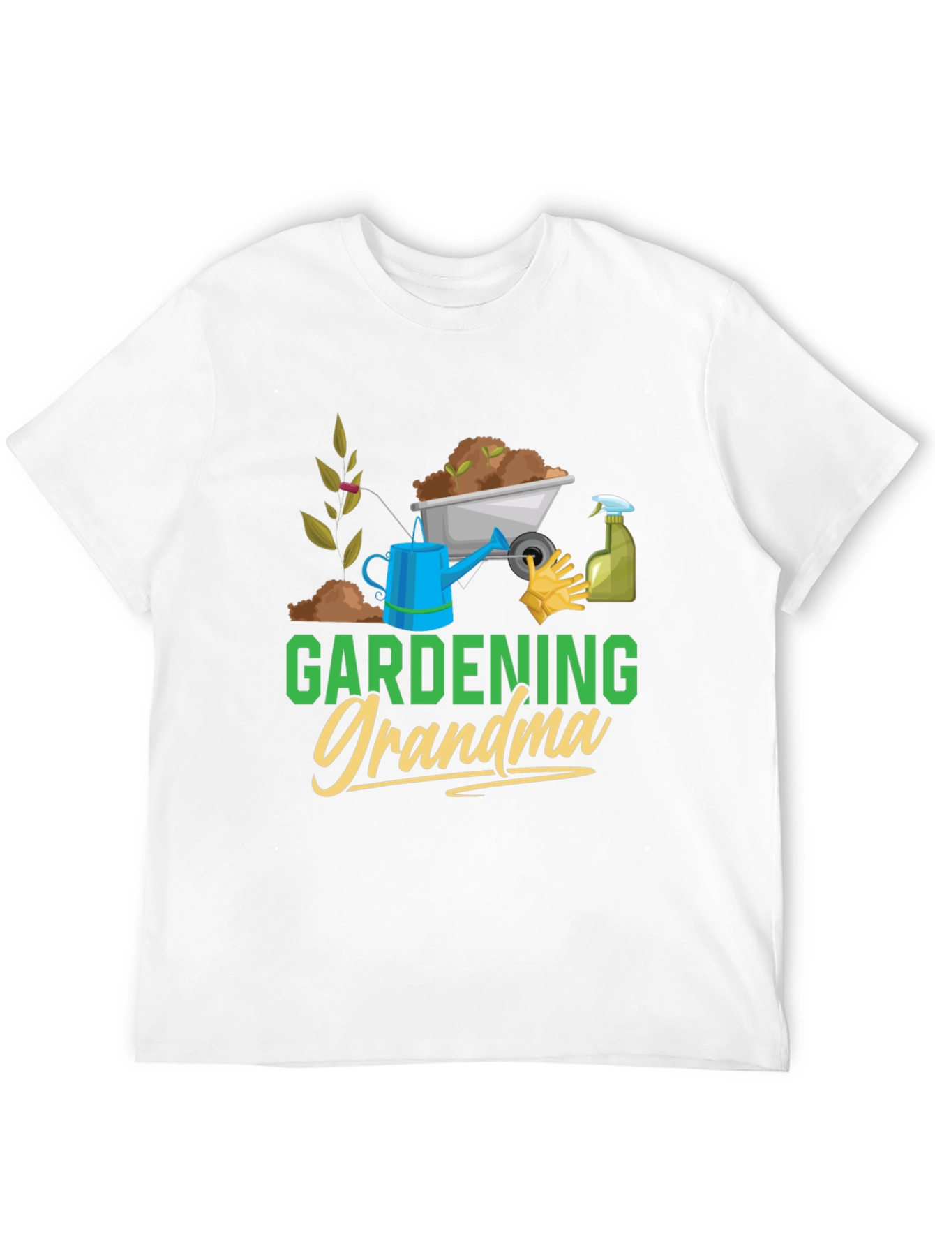 Gardening Grandma T-Shirt - Black Cotton Tee
