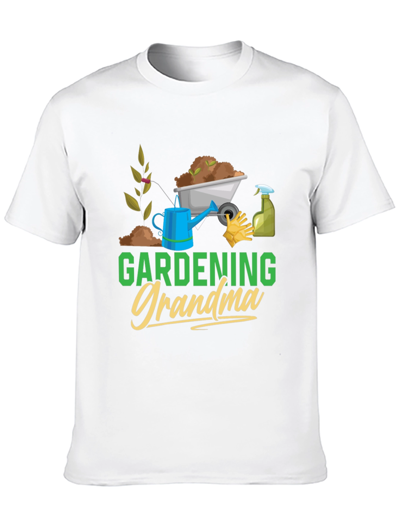 Gardening Grandma T-Shirt - Black Cotton Tee