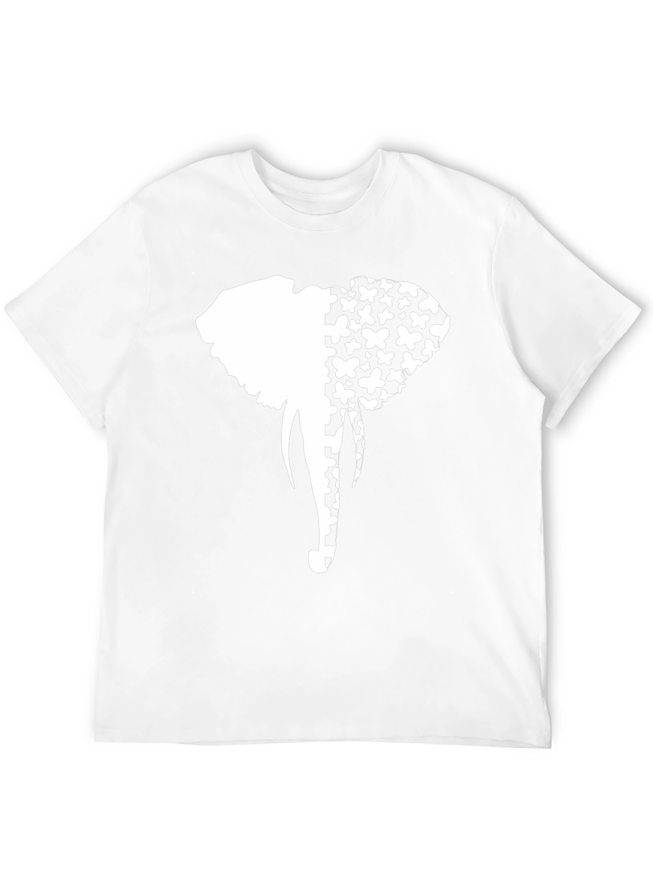 Elephant Butterfly Graphic Black Tee