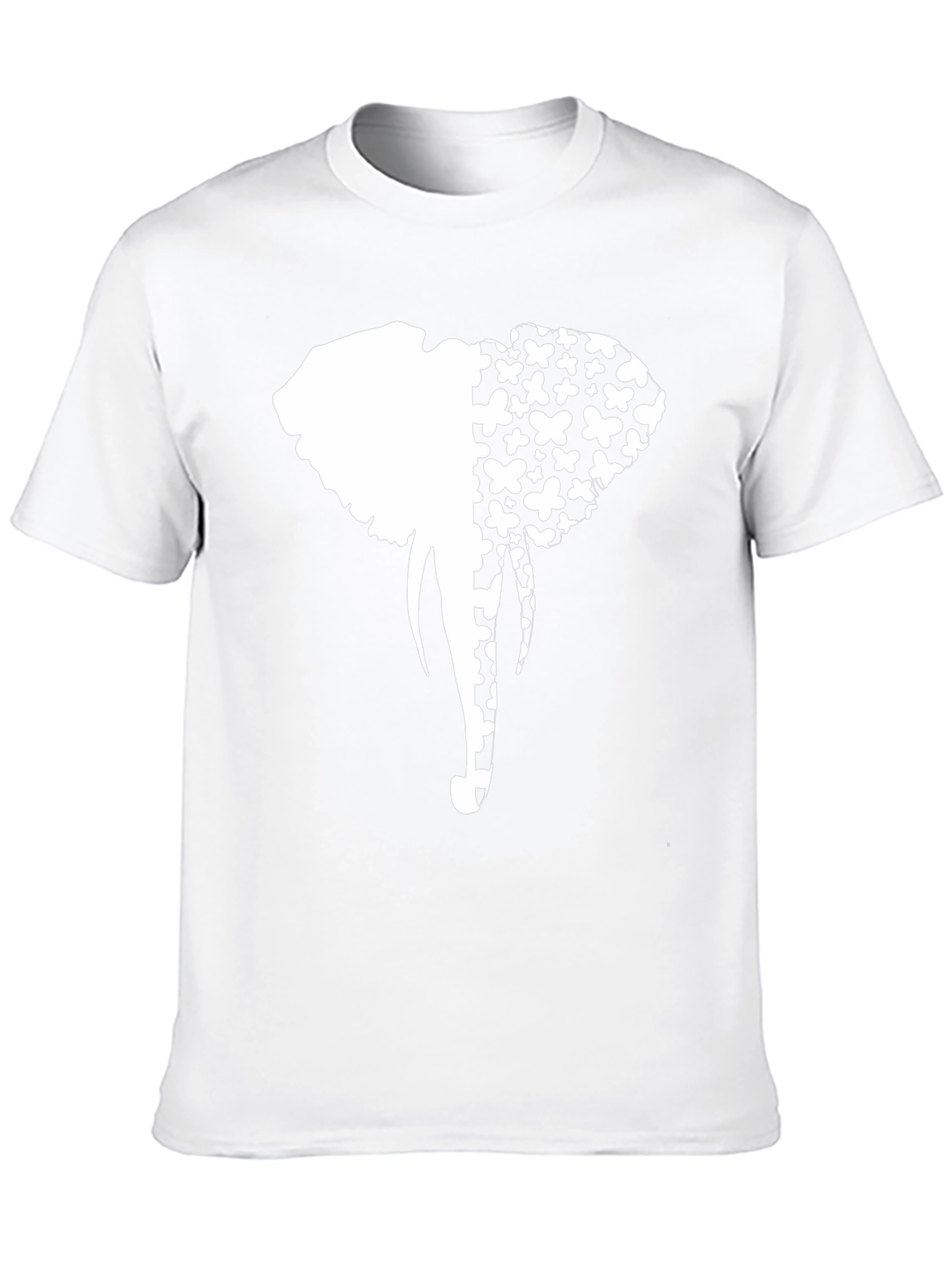 Elephant Butterfly Graphic Black Tee