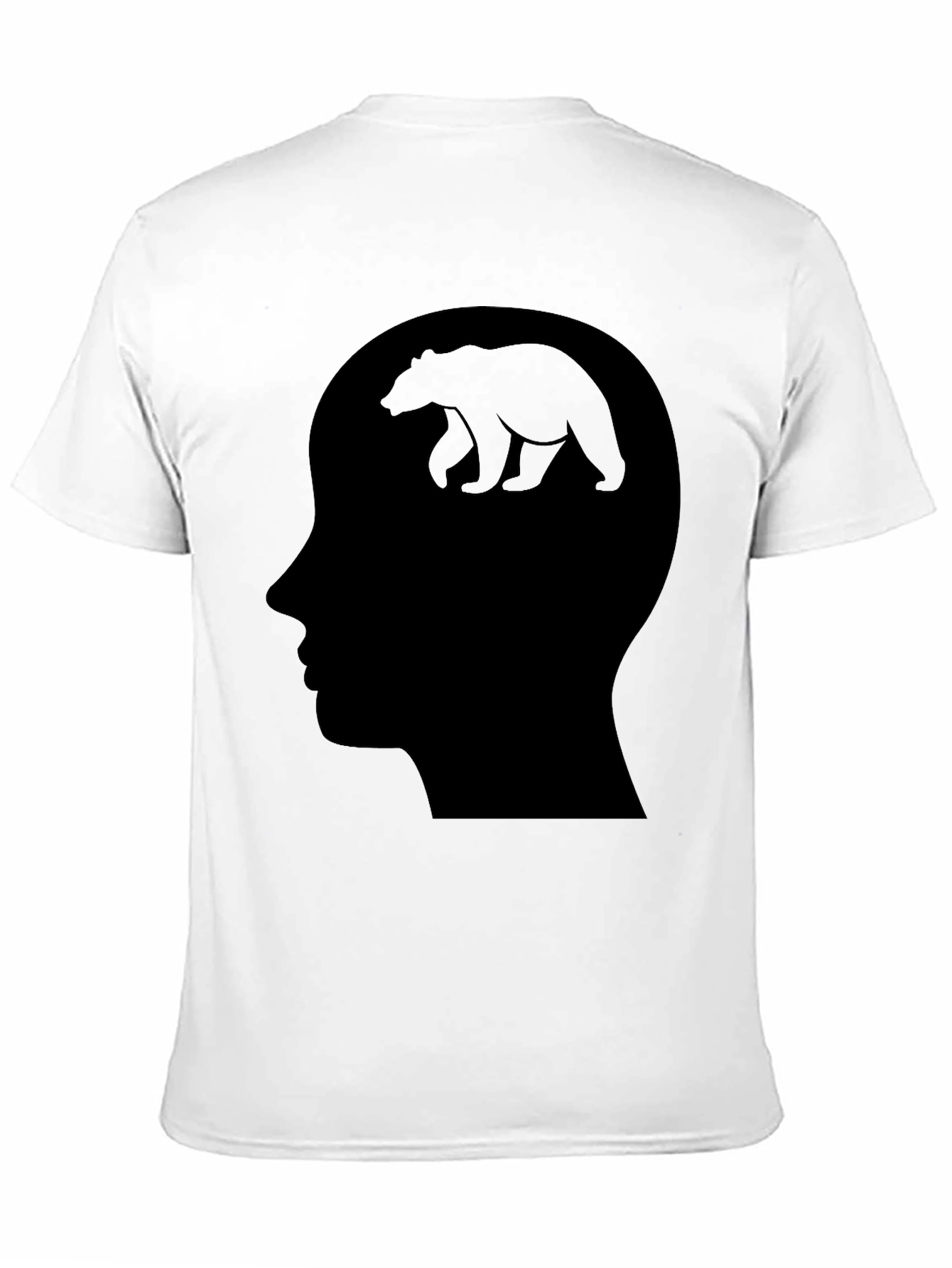 Bear Mind T-Shirt - Black Silhouette Design