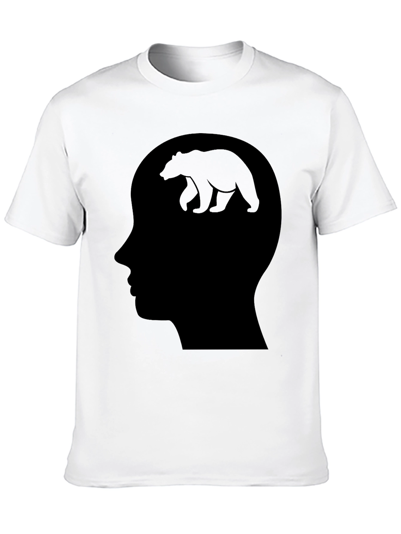 Bear Mind T-Shirt - Black Silhouette Design