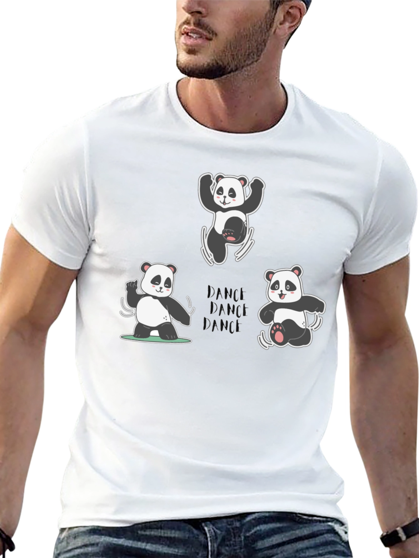 Dancing Panda Black T-Shirt