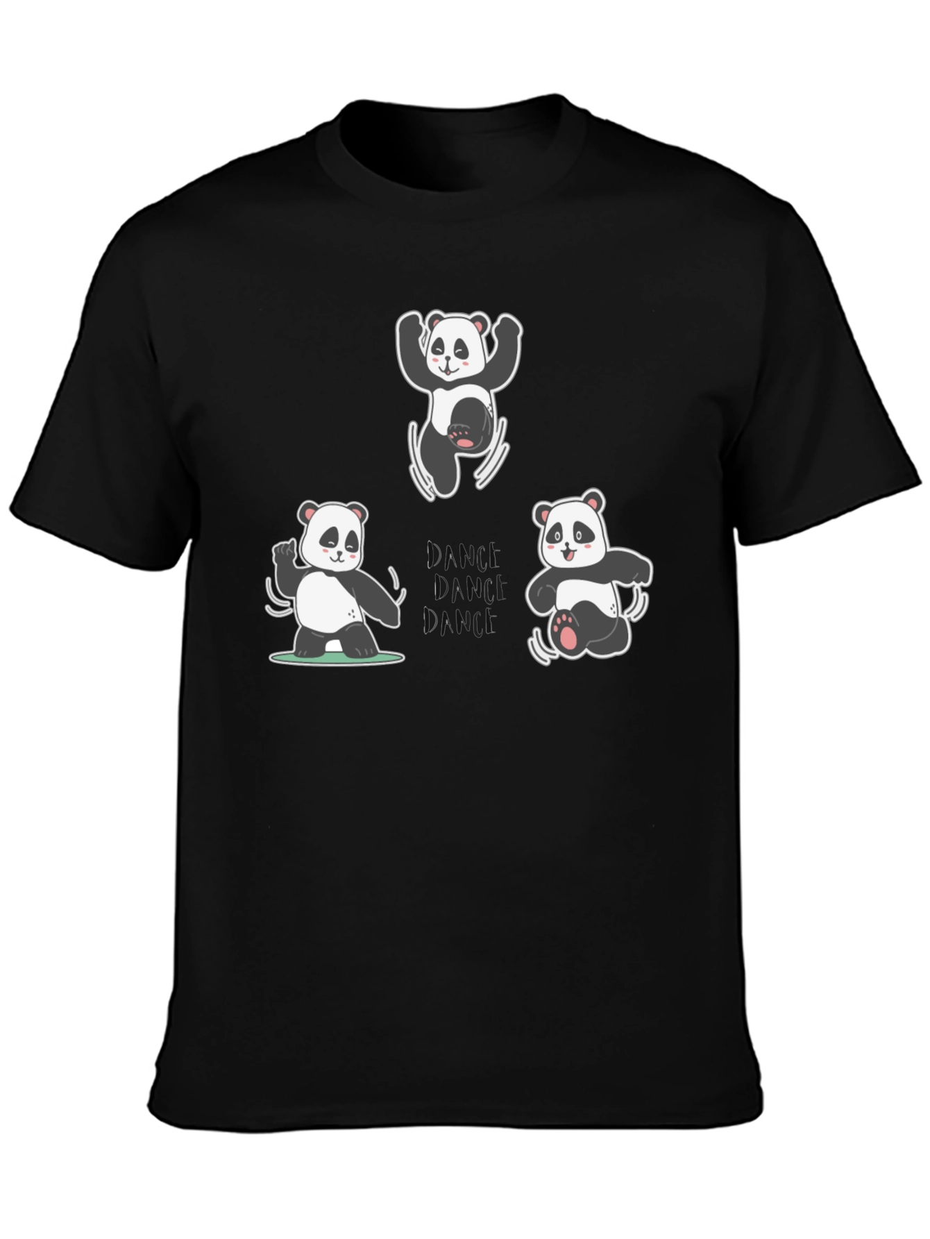 Dancing Panda Black T-Shirt