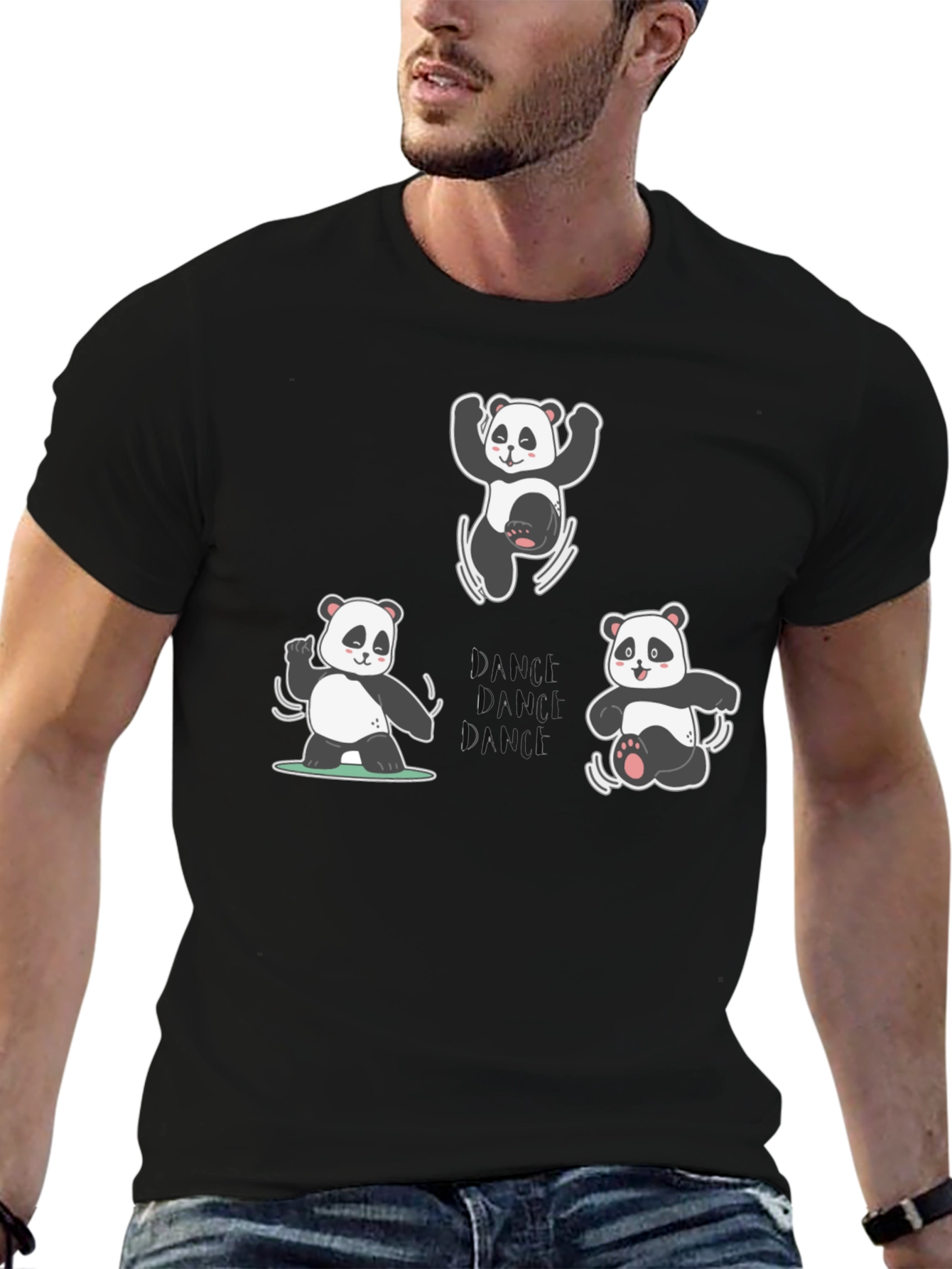 Dancing Panda Black T-Shirt