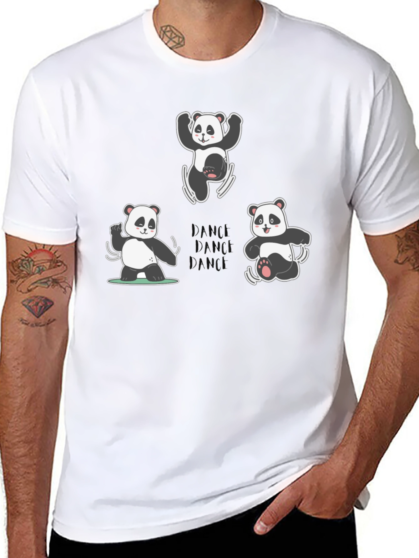 Dancing Panda Black T-Shirt
