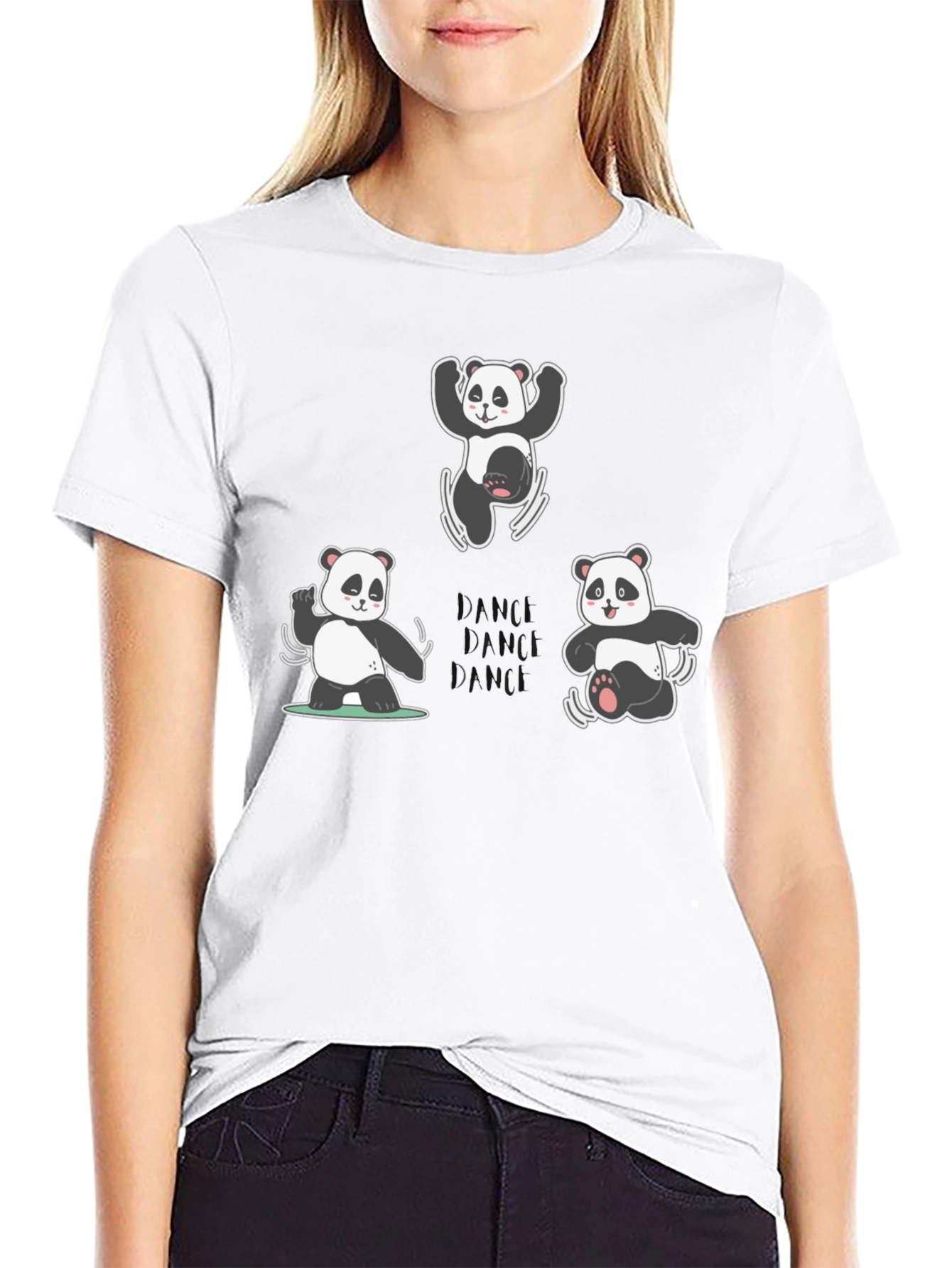 Dancing Panda Black T-Shirt