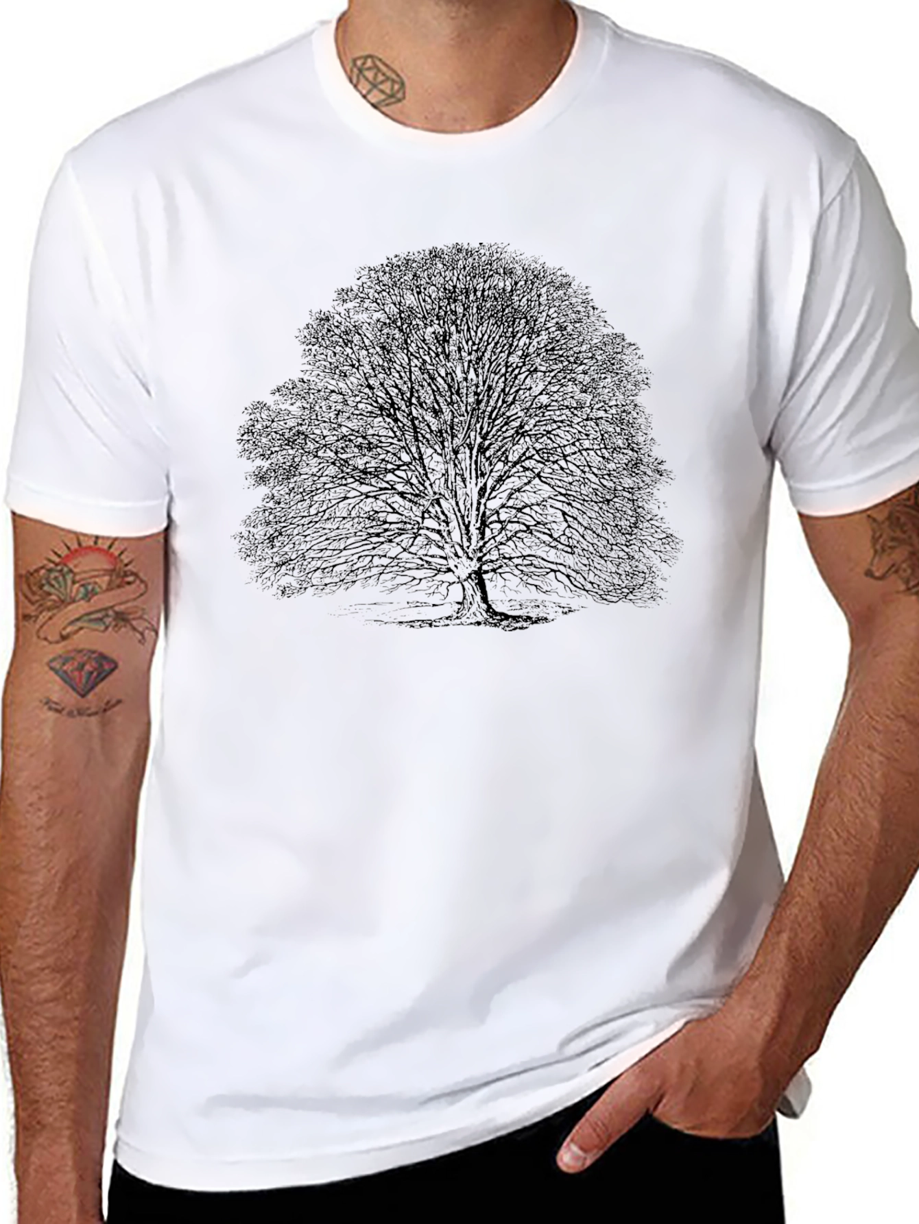 Black Tree Graphic T-Shirt - Nature Inspired Tee