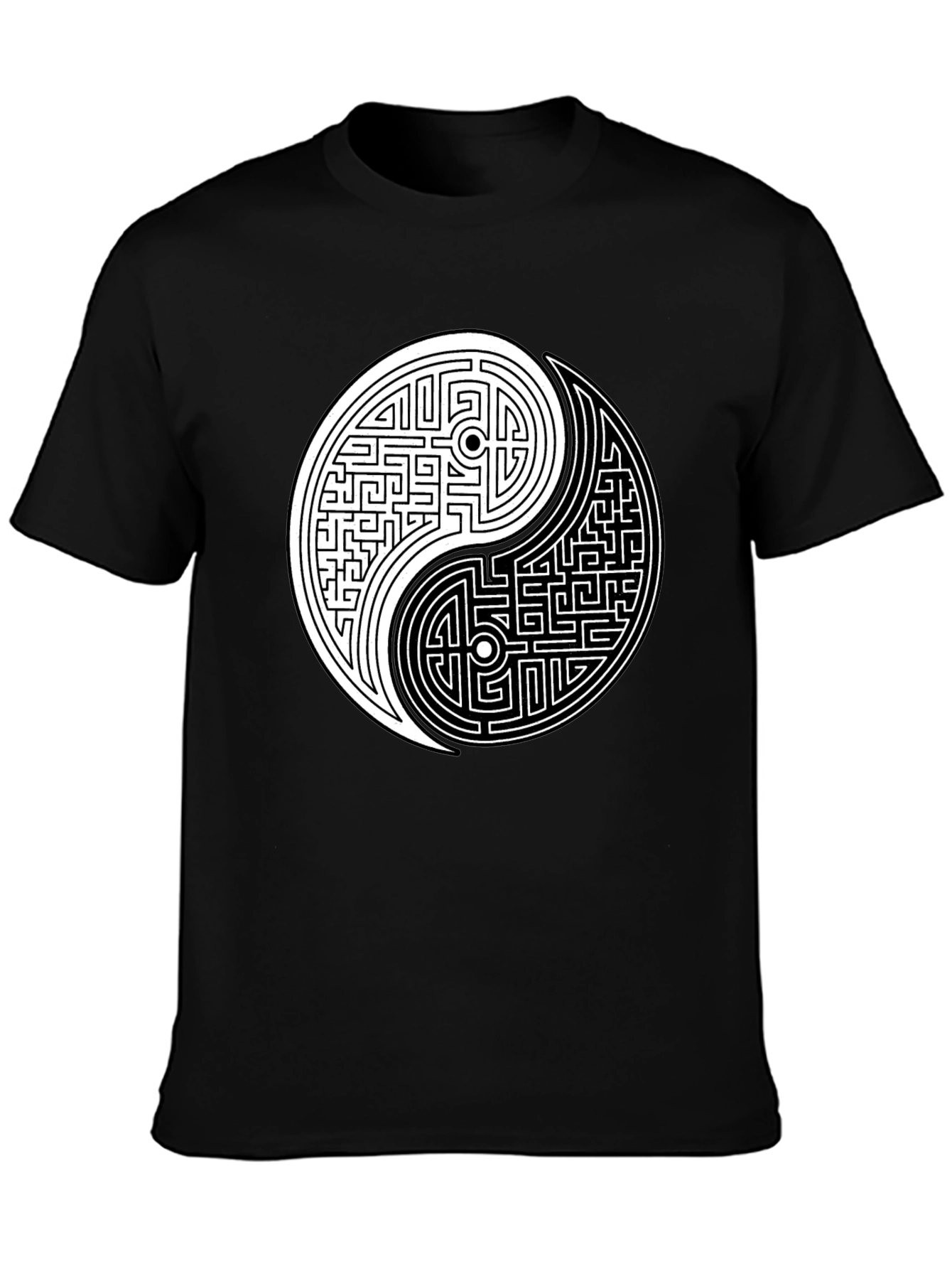 Yin Yang Maze Graphic Tee - Balance Style