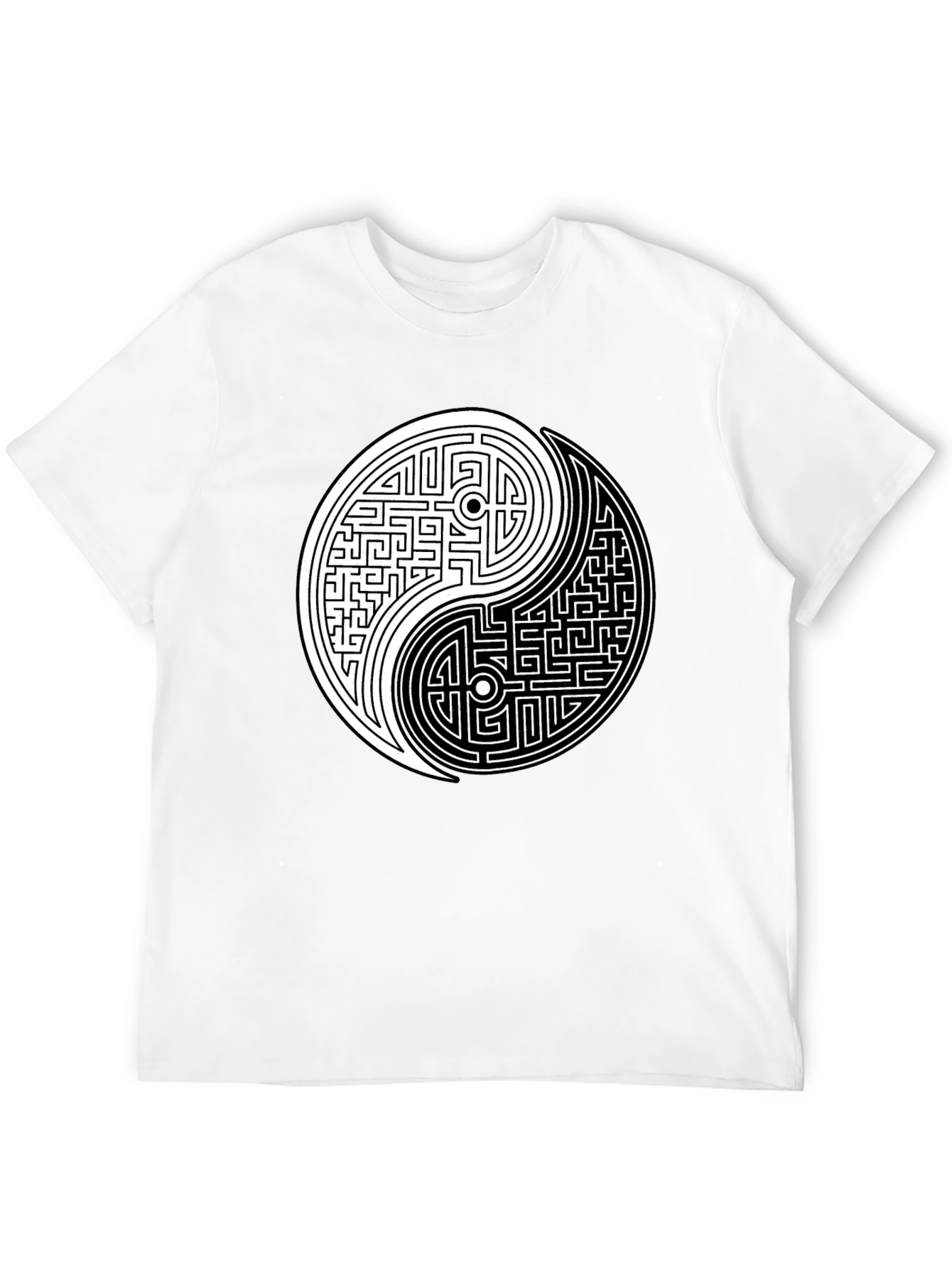 Yin Yang Maze Graphic Tee - Balance Style