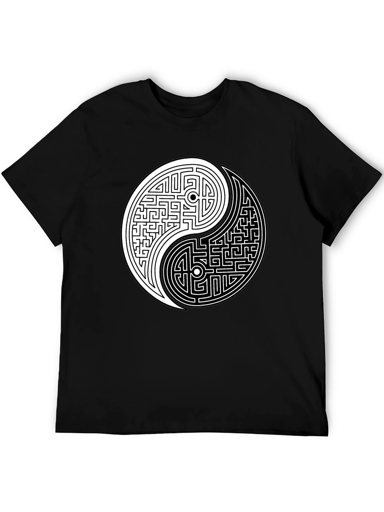 Yin Yang Maze Graphic Tee - Balance Style
