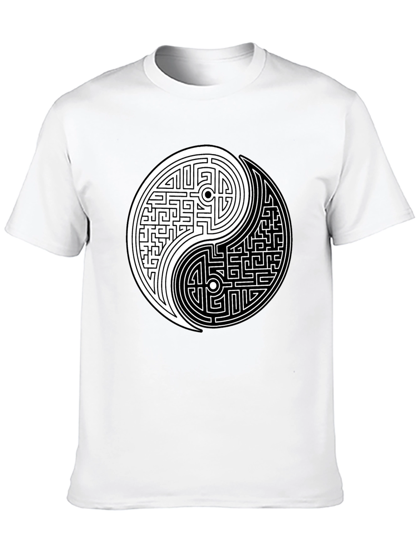 Yin Yang Maze Graphic Tee - Balance Style