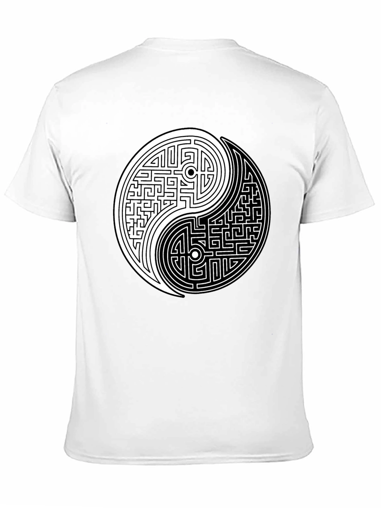 Yin Yang Maze Graphic Tee - Balance Style
