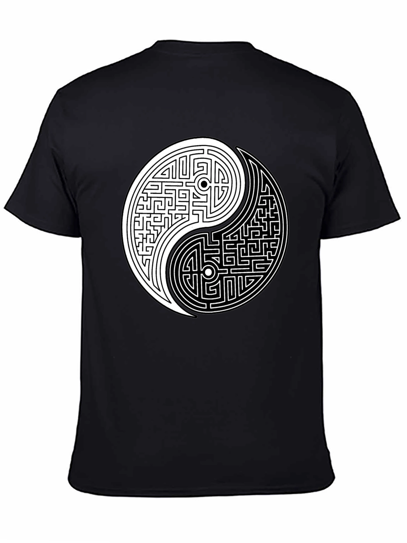 Yin Yang Maze Graphic Tee - Balance Style