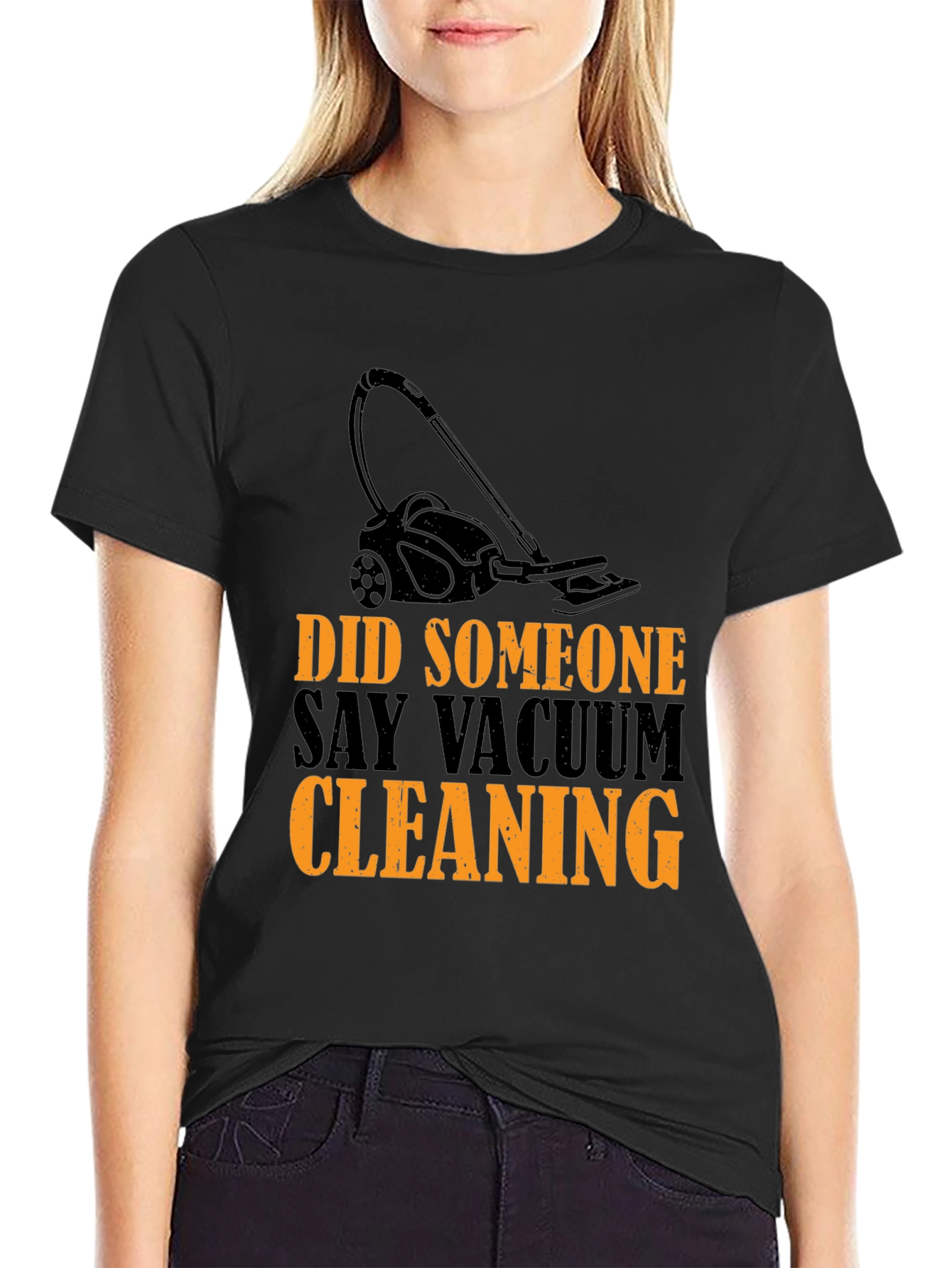 Vacuum Cleaning Humor Graphic T-Shirt