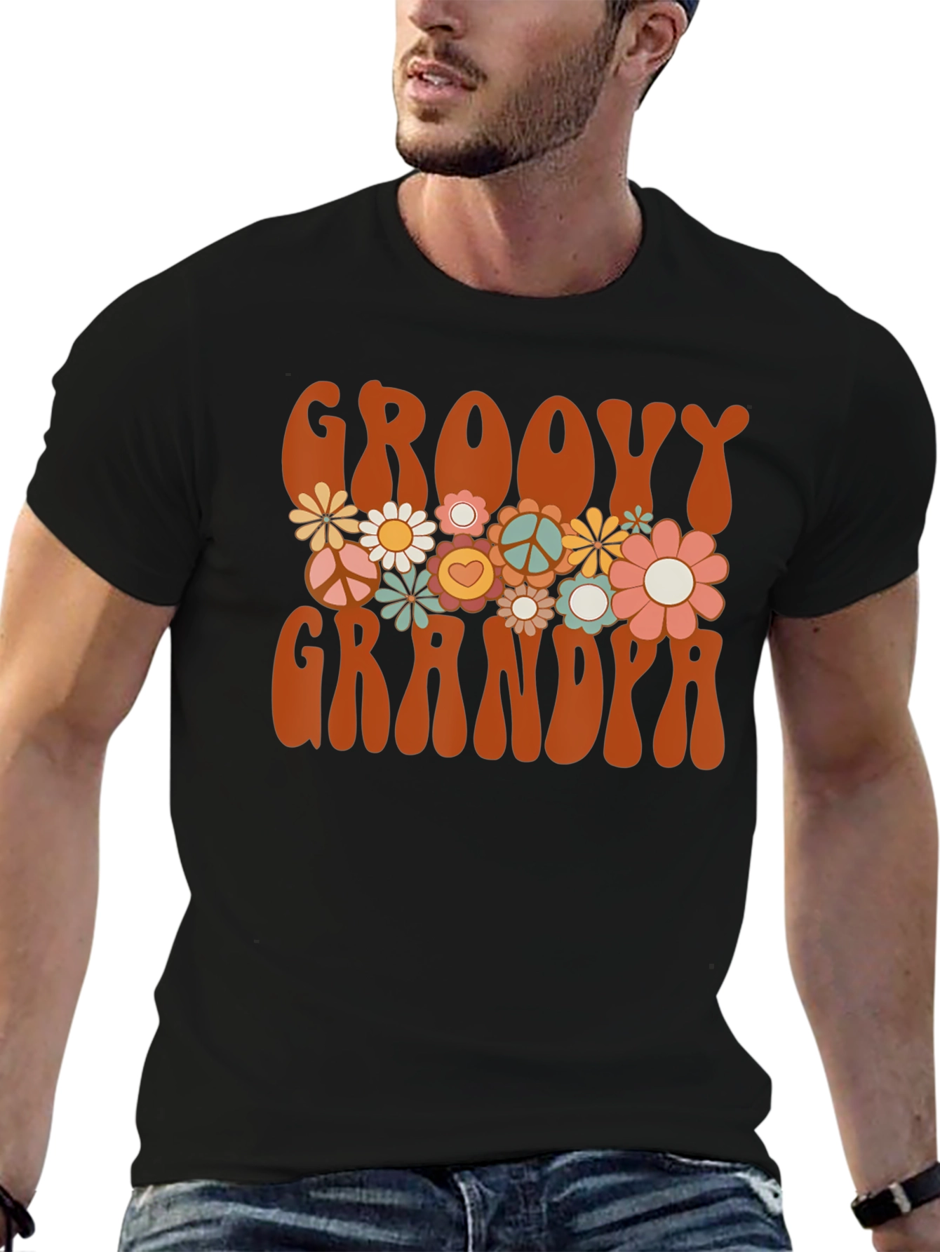 Groovy Grandma T-Shirt - Retro Flower Power Tee