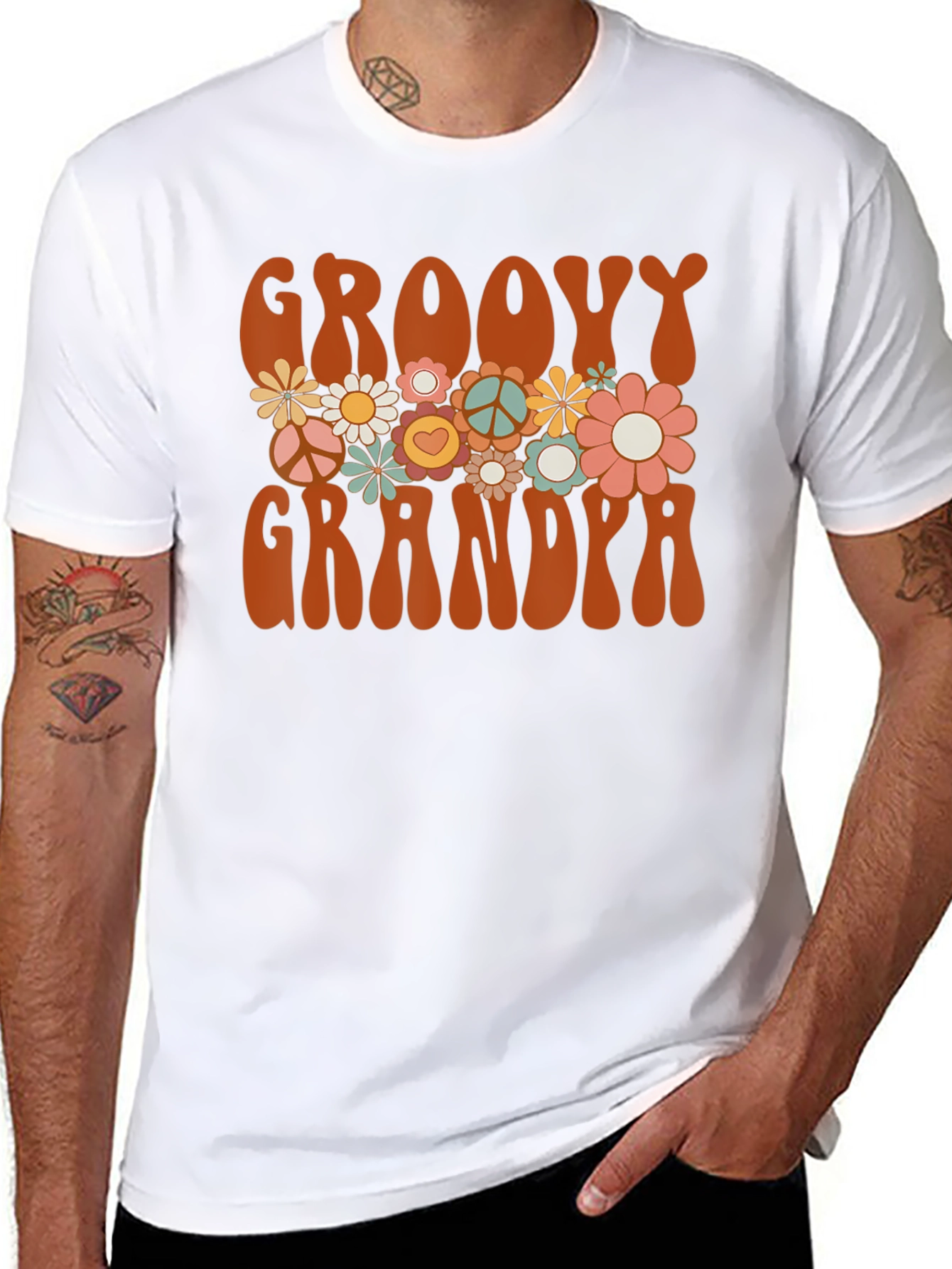 Groovy Grandma T-Shirt - Retro Flower Power Tee
