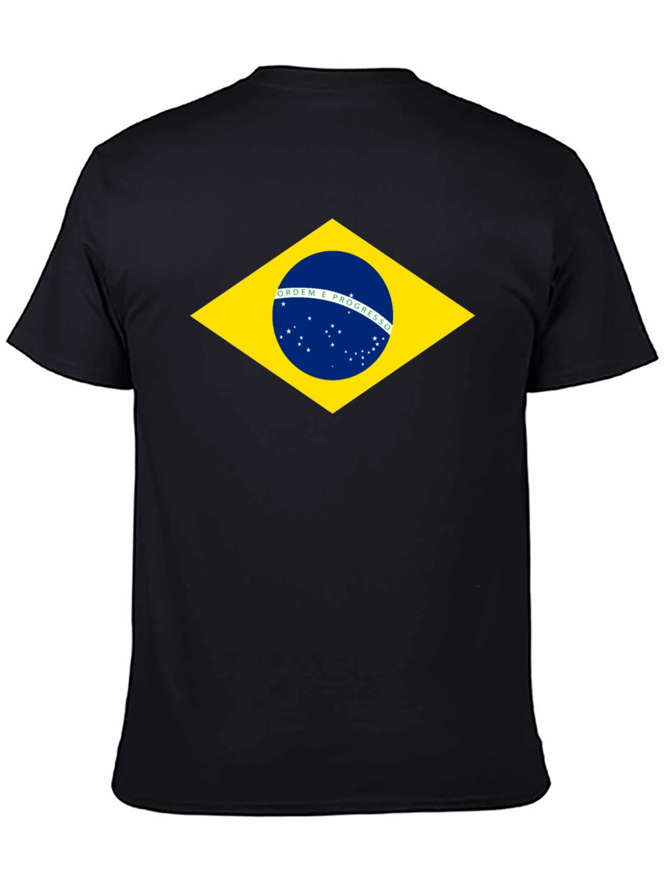 Brazil Flag Graphic Black T-Shirt