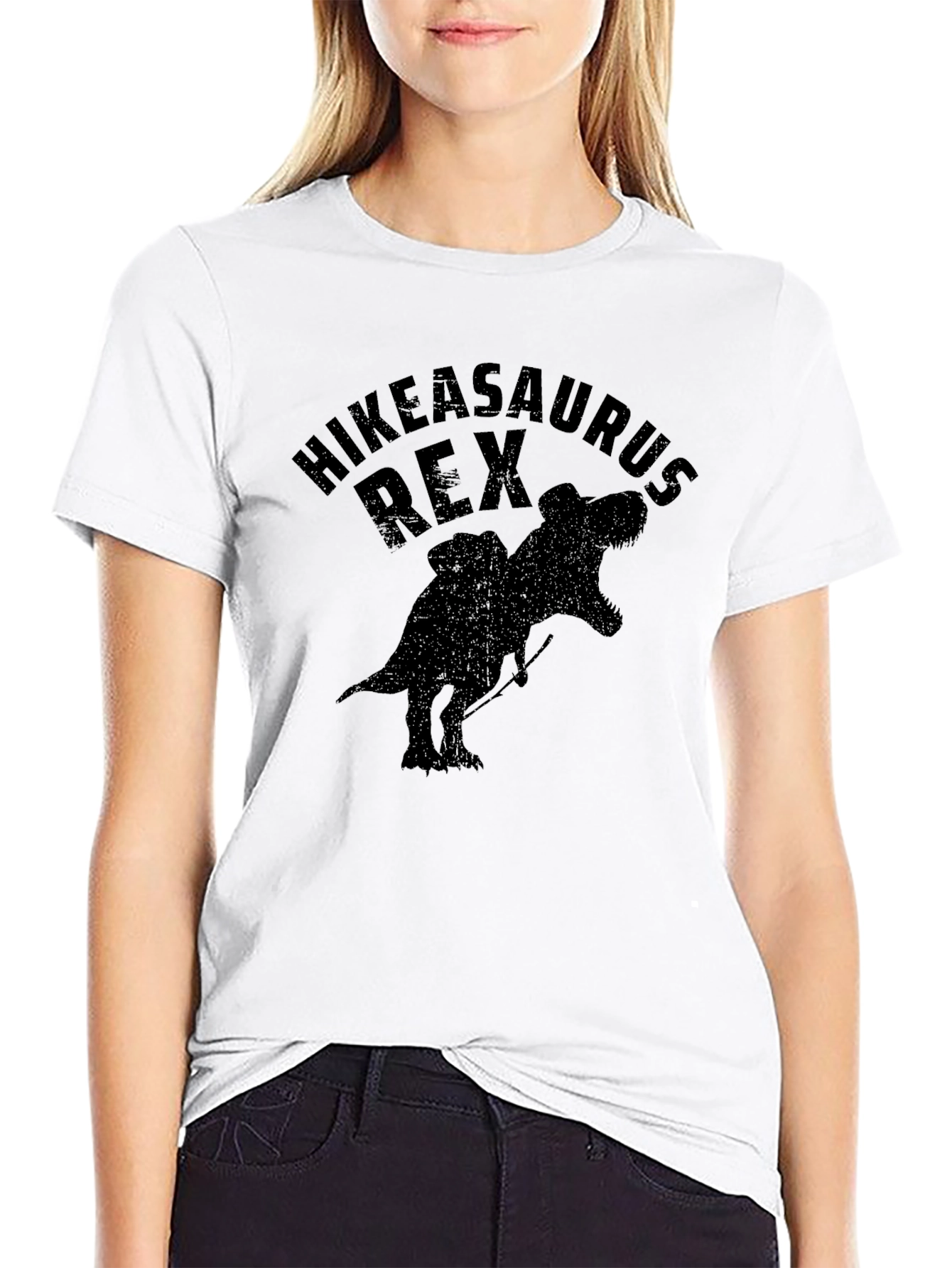 Hikeasaurus Rex Black Graphic Tee