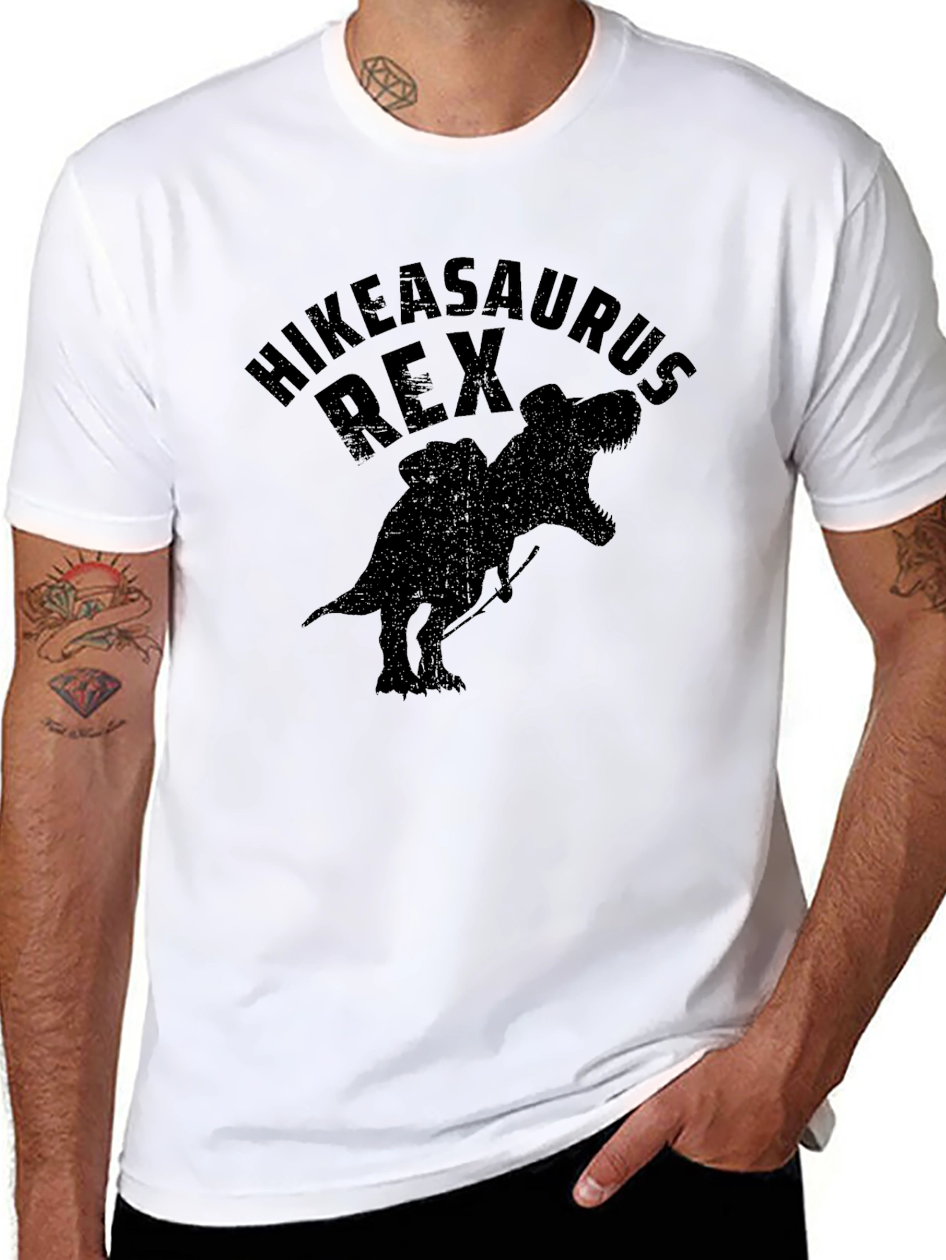 Hikeasaurus Rex Black Graphic Tee