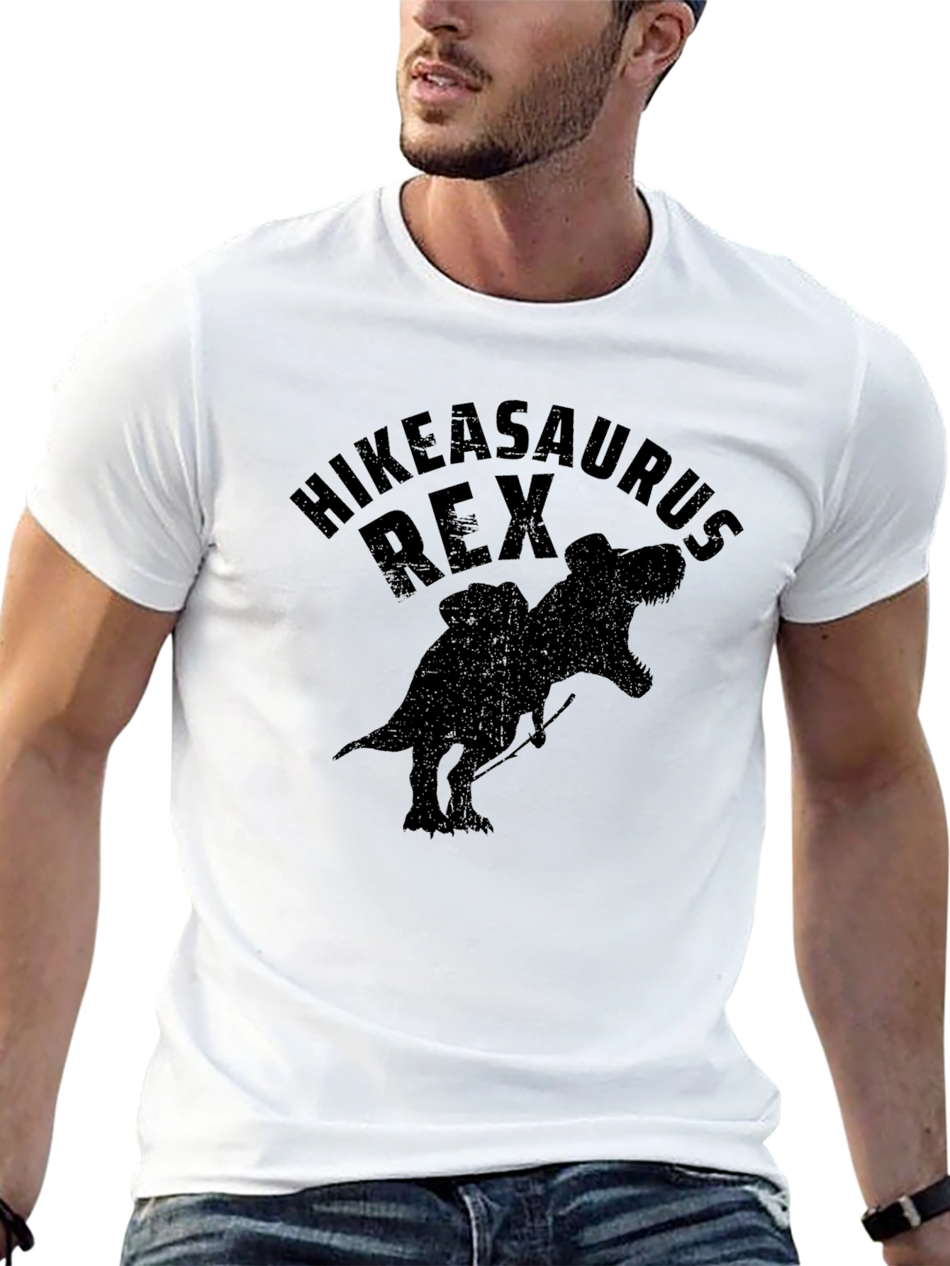 Hikeasaurus Rex Black Graphic Tee
