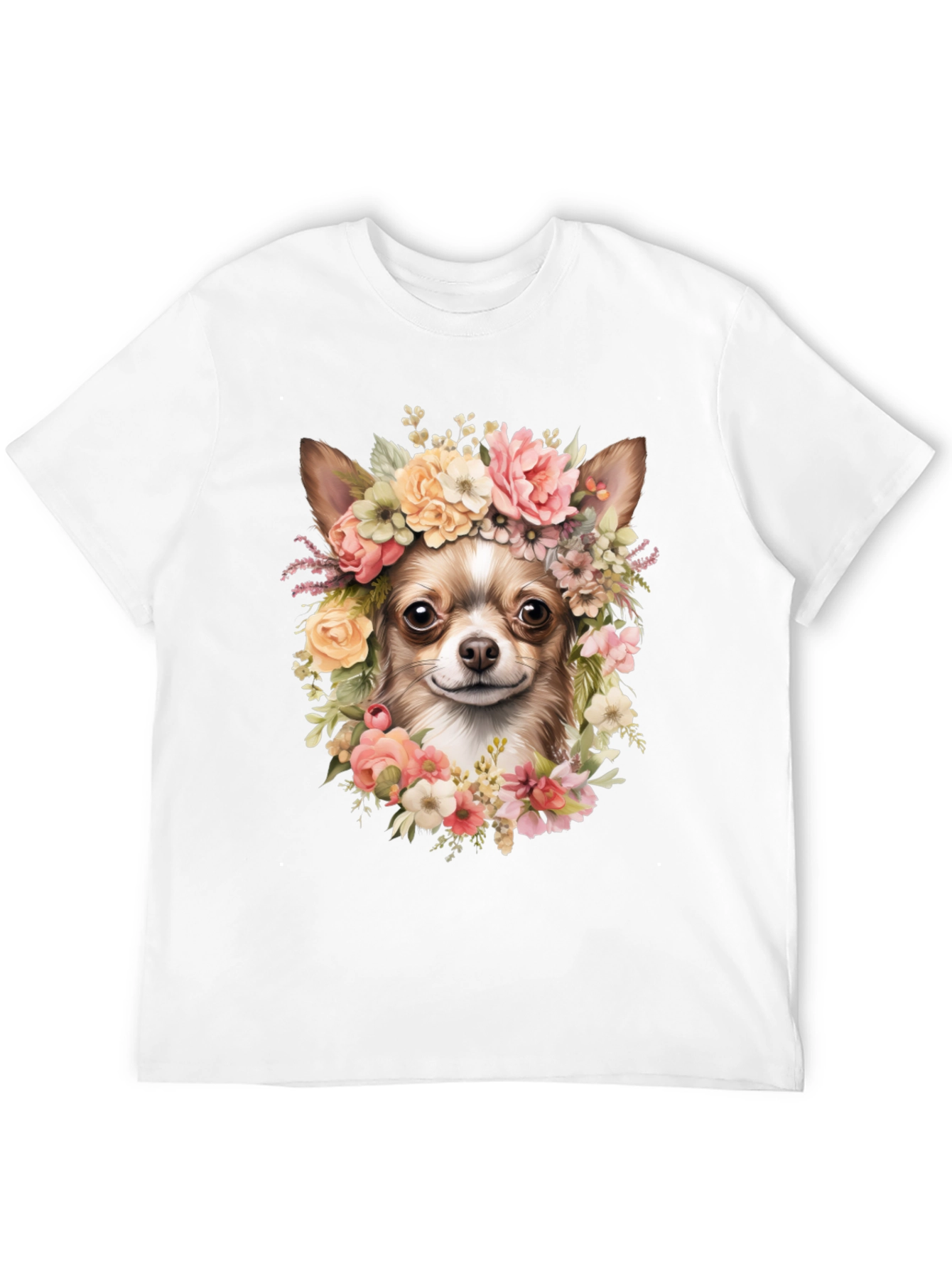 Chihuahua Flower Crown T-Shirt - Cute Dog Tee