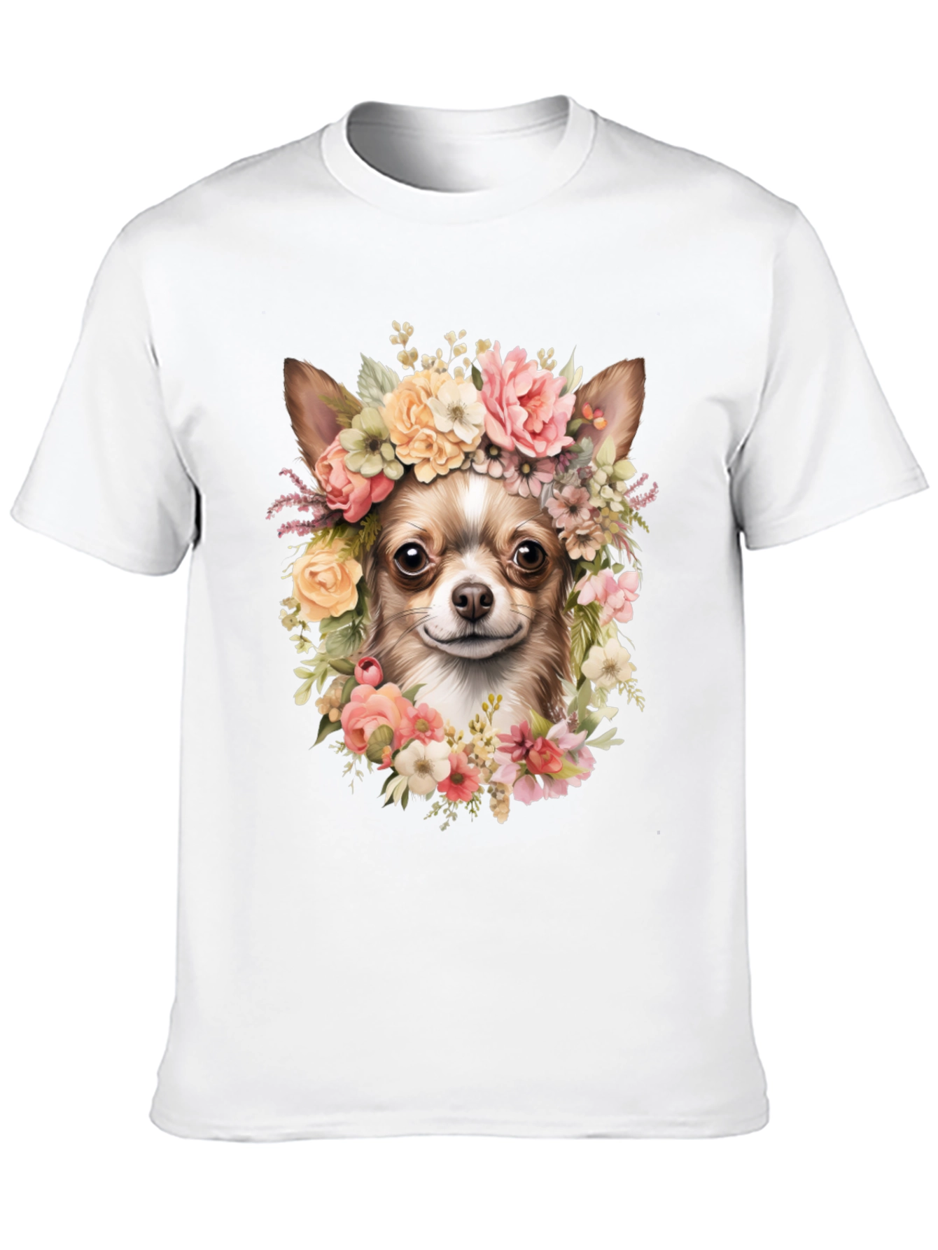 Chihuahua Flower Crown T-Shirt - Cute Dog Tee