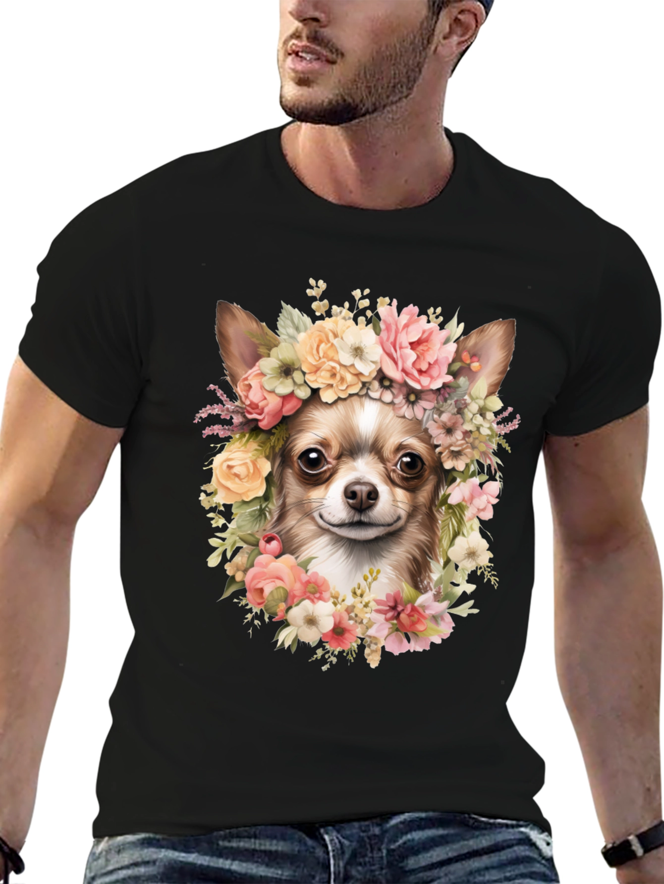 Chihuahua Flower Crown T-Shirt - Cute Dog Tee