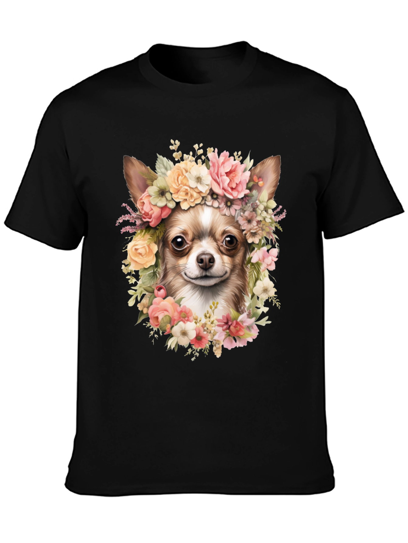 Chihuahua Flower Crown T-Shirt - Cute Dog Tee