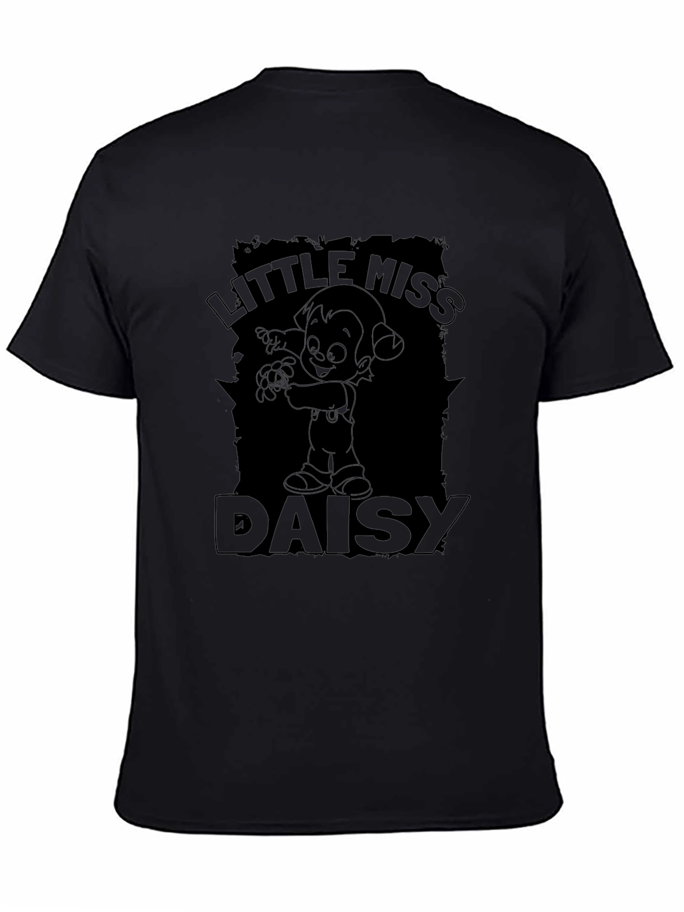 Little Miss Daisy Black T-Shirt