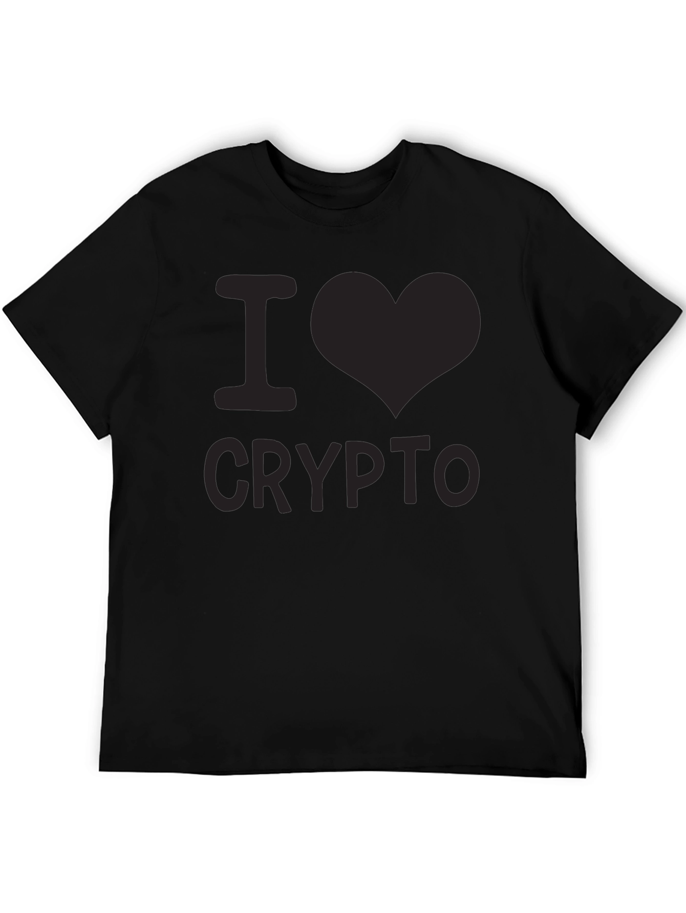 I Love Crypto Black T-Shirt