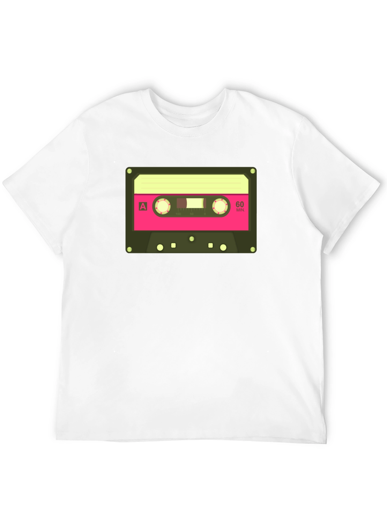 Retro Cassette Tape Graphic Tee - Classic Black T-Shirt