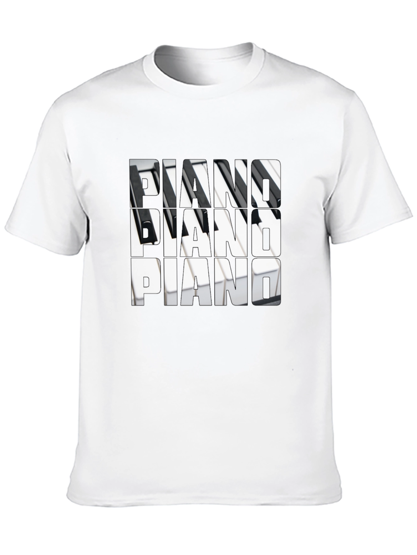 Piano Keys T-Shirt - Musical Notes Tee