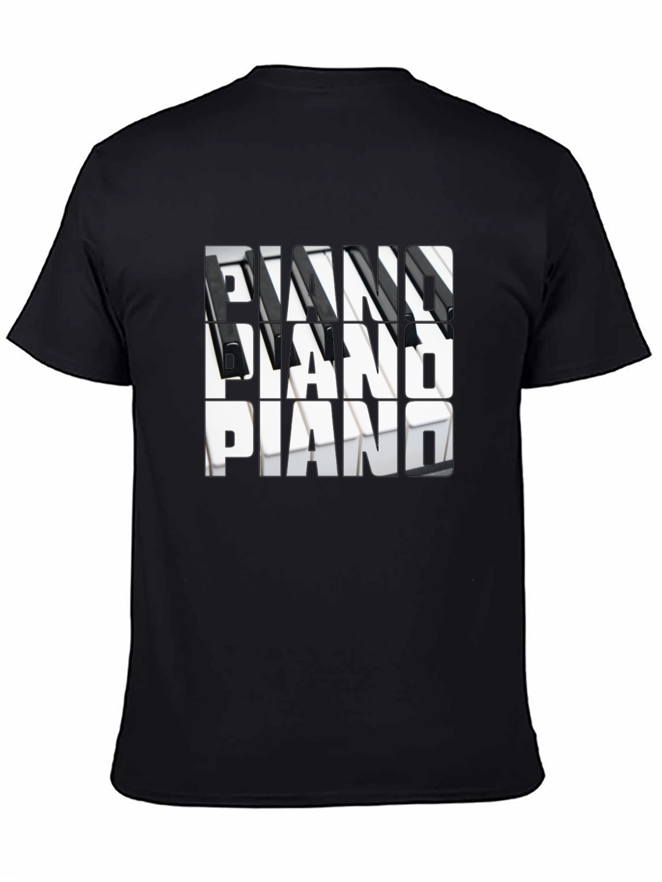 Piano Keys T-Shirt - Musical Notes Tee