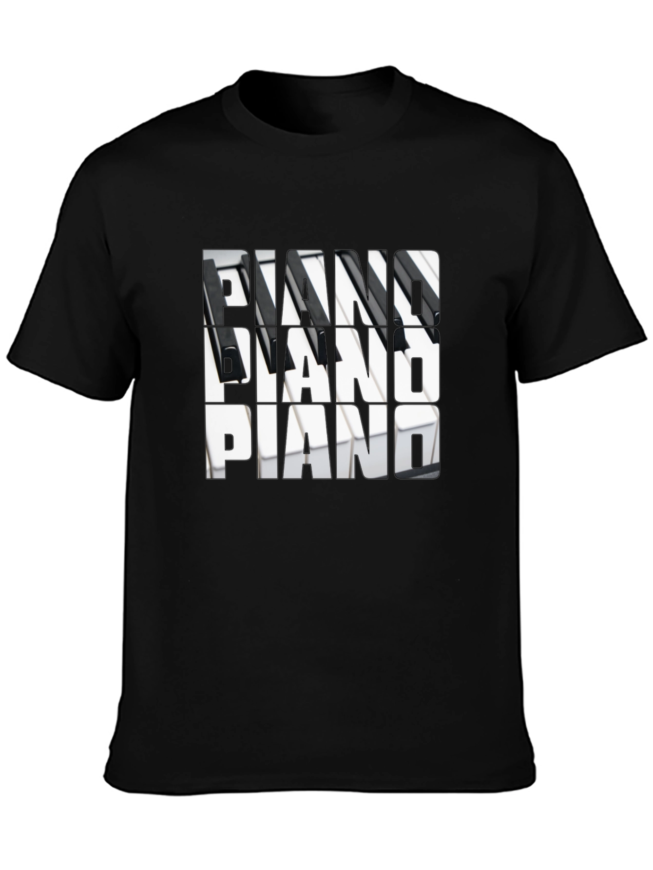 Piano Keys T-Shirt - Musical Notes Tee