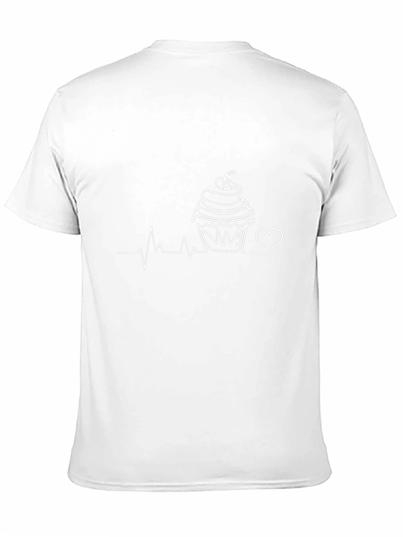 Cupcake Heartbeat Graphic Tee - Black