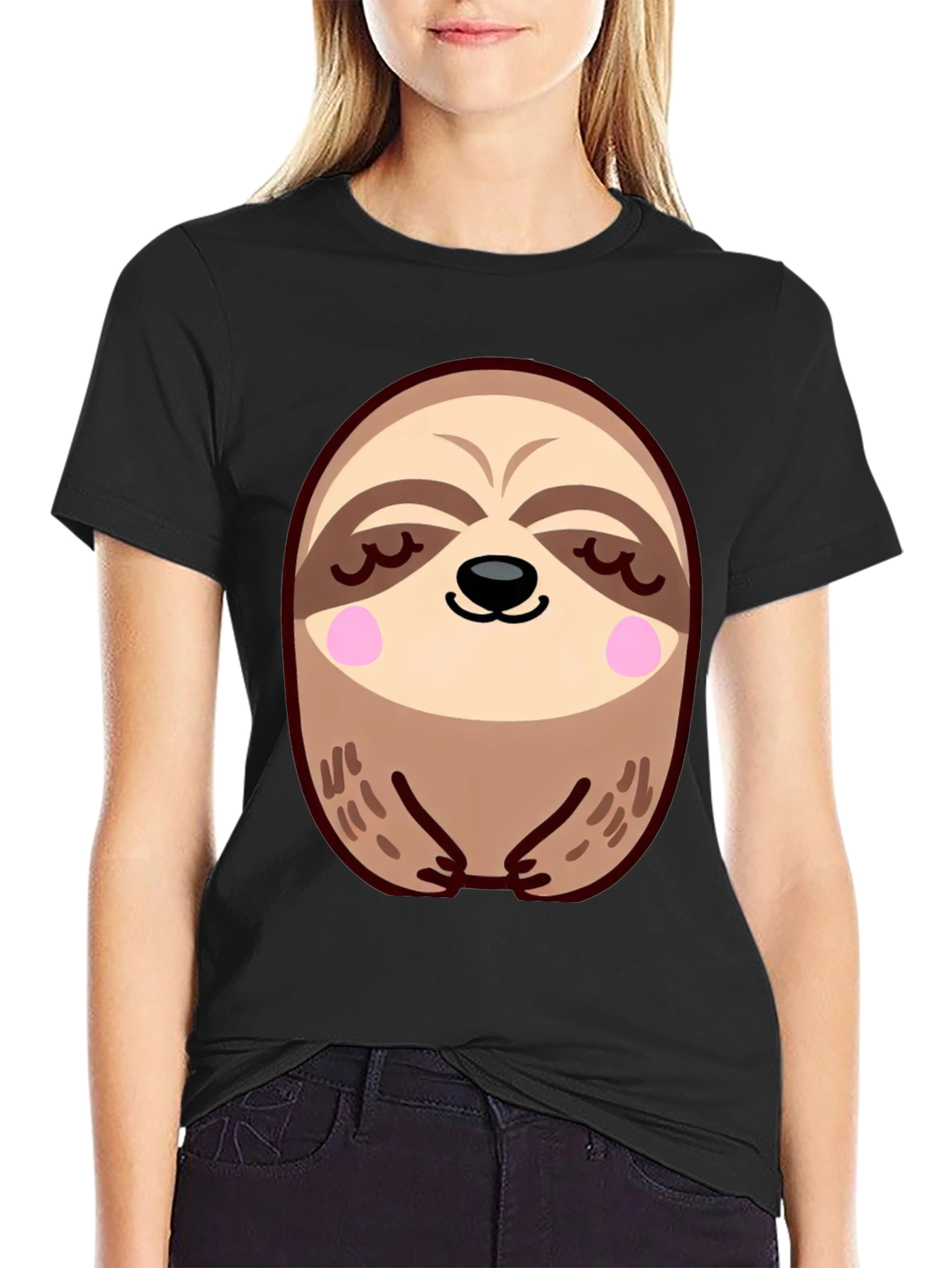 Cute Sloth Graphic Tee - Relaxed Comfort