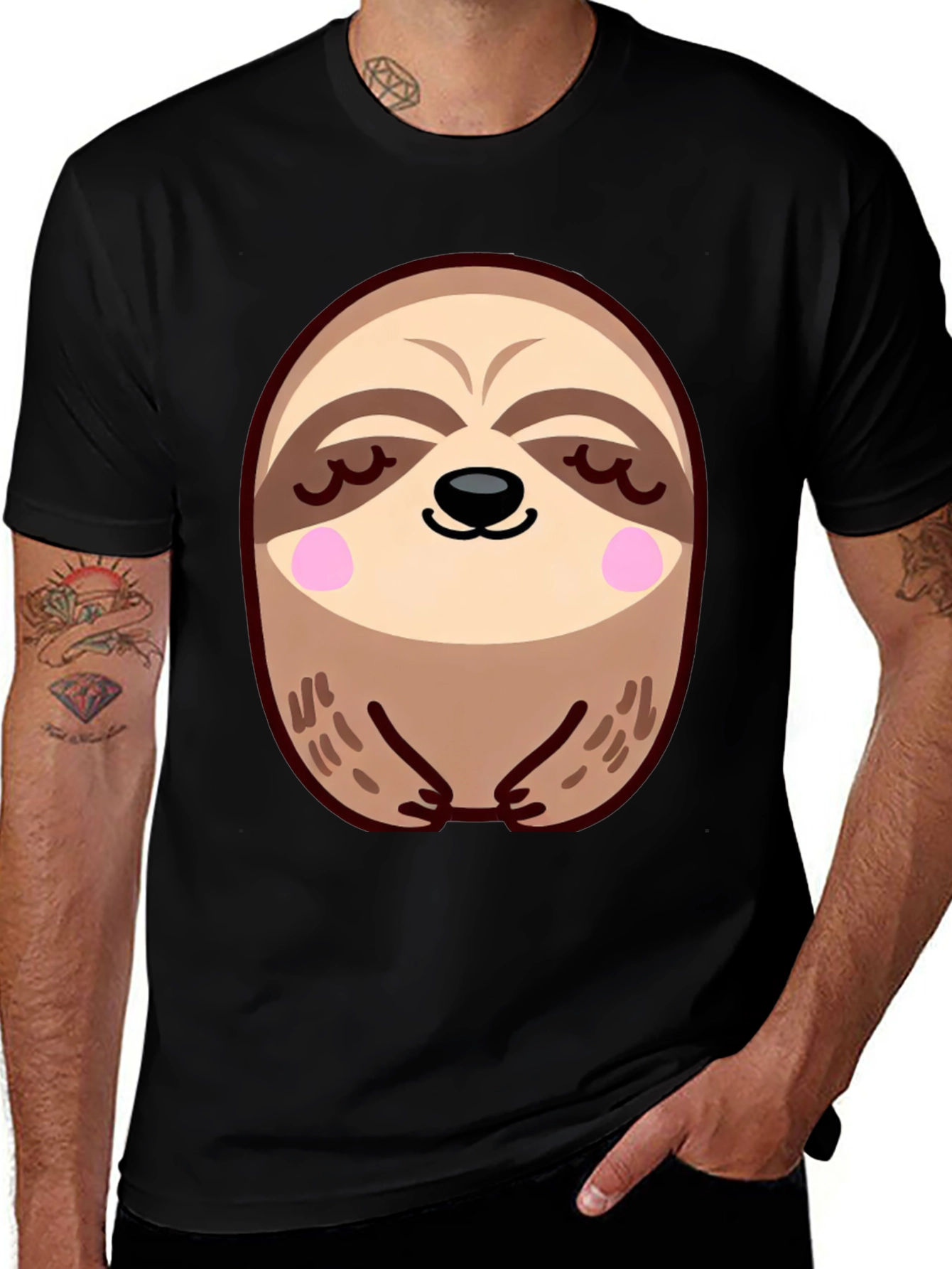 Cute Sloth Graphic Tee - Relaxed Comfort