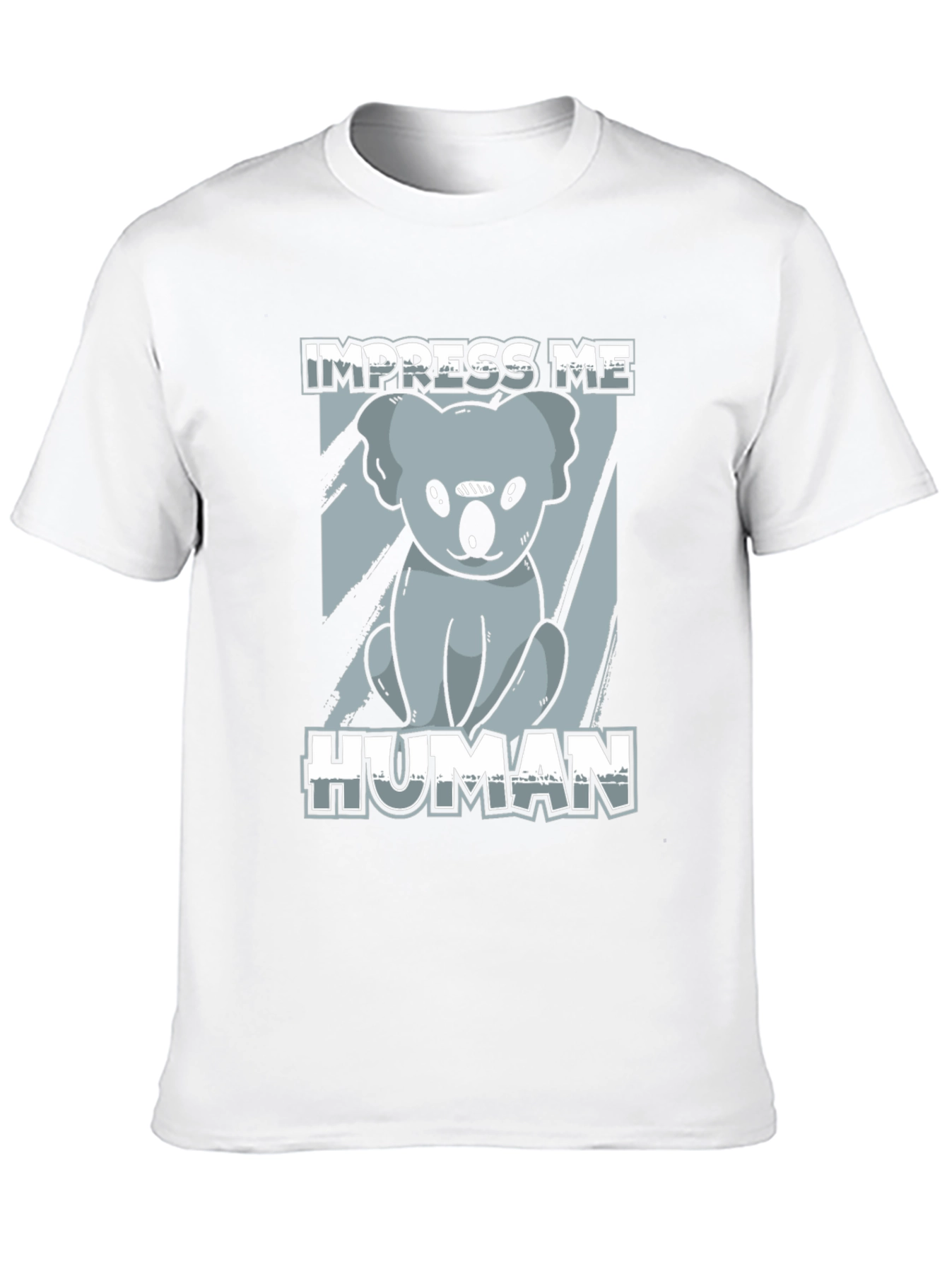 Impress Me Human Koala Bear Graphic Tee - Black