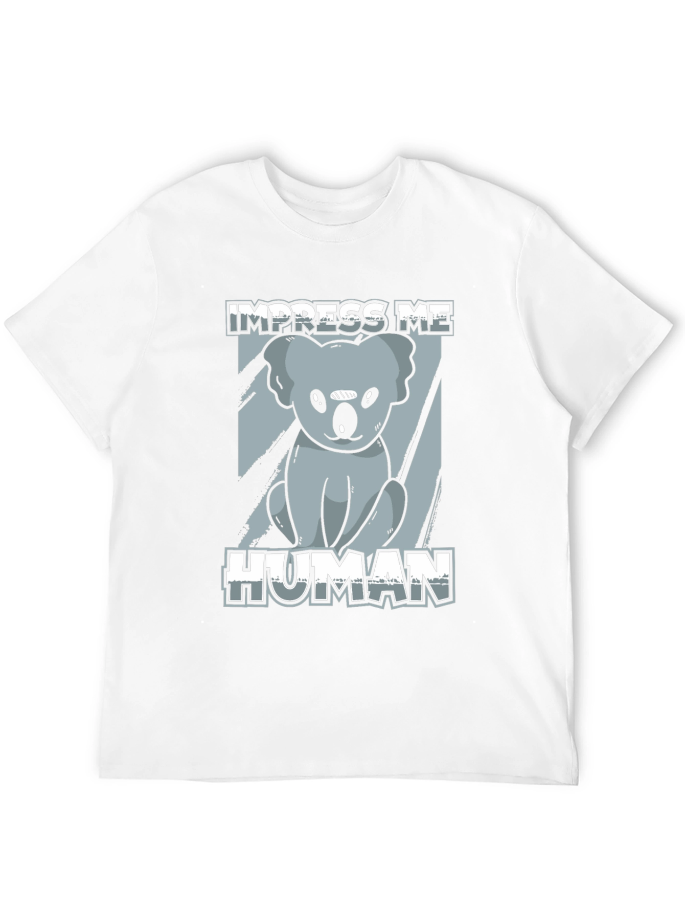 Impress Me Human Koala Bear Graphic Tee - Black