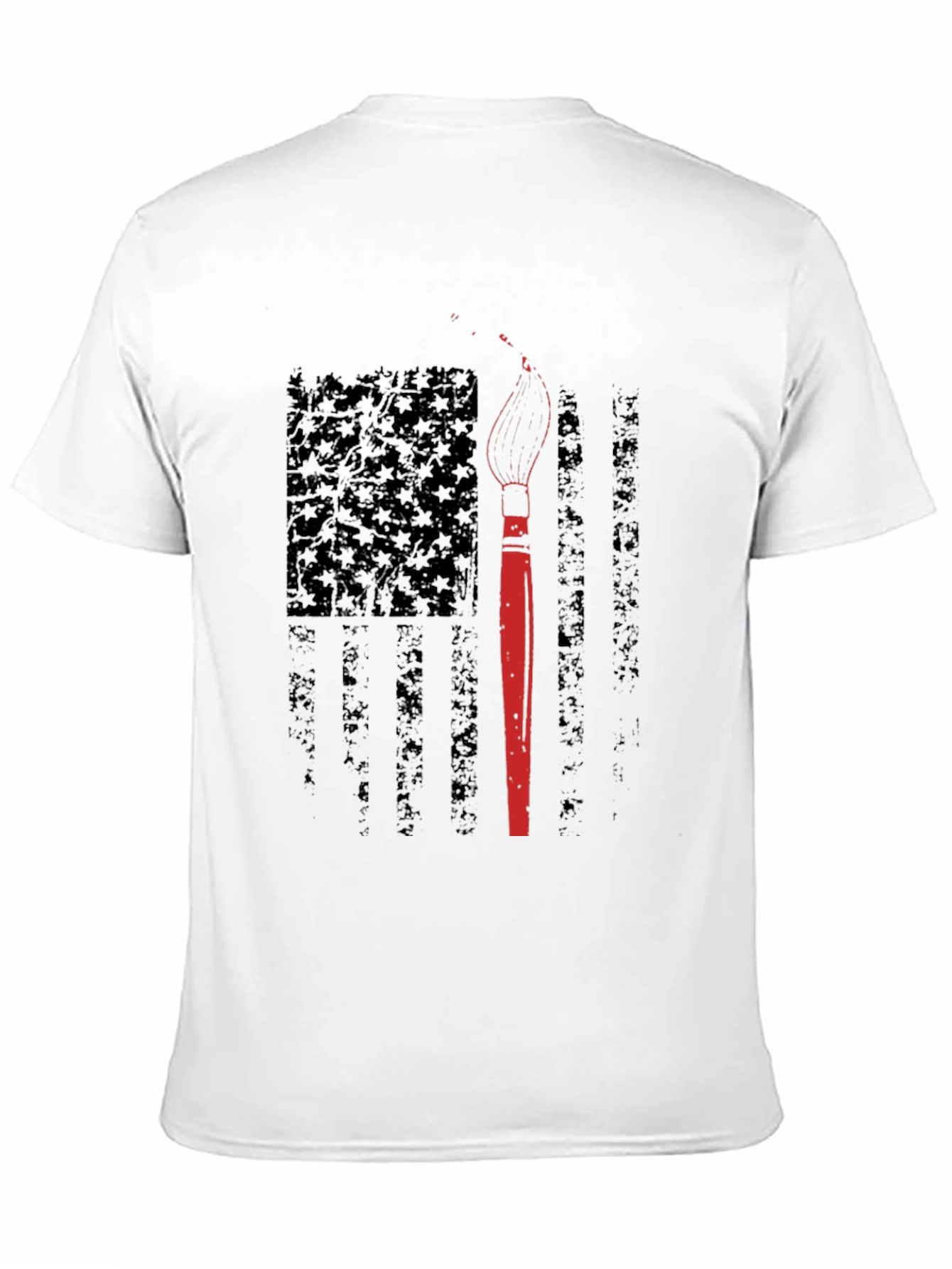 American Flag Artist T-Shirt - Patriotic Painter Tee