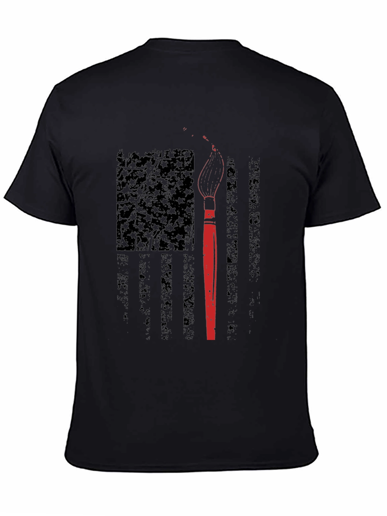 American Flag Artist T-Shirt - Patriotic Painter Tee