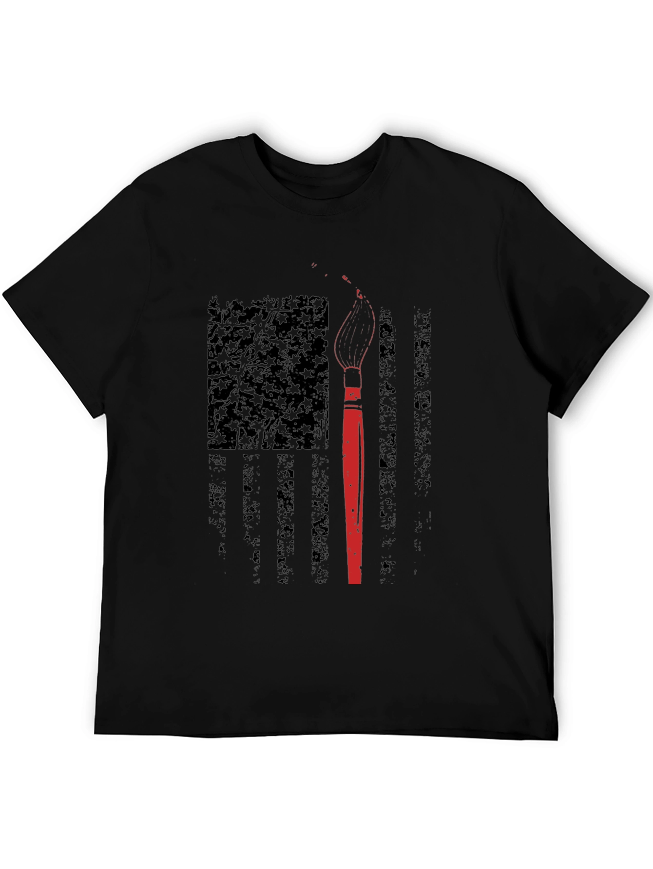 American Flag Artist T-Shirt - Patriotic Painter Tee