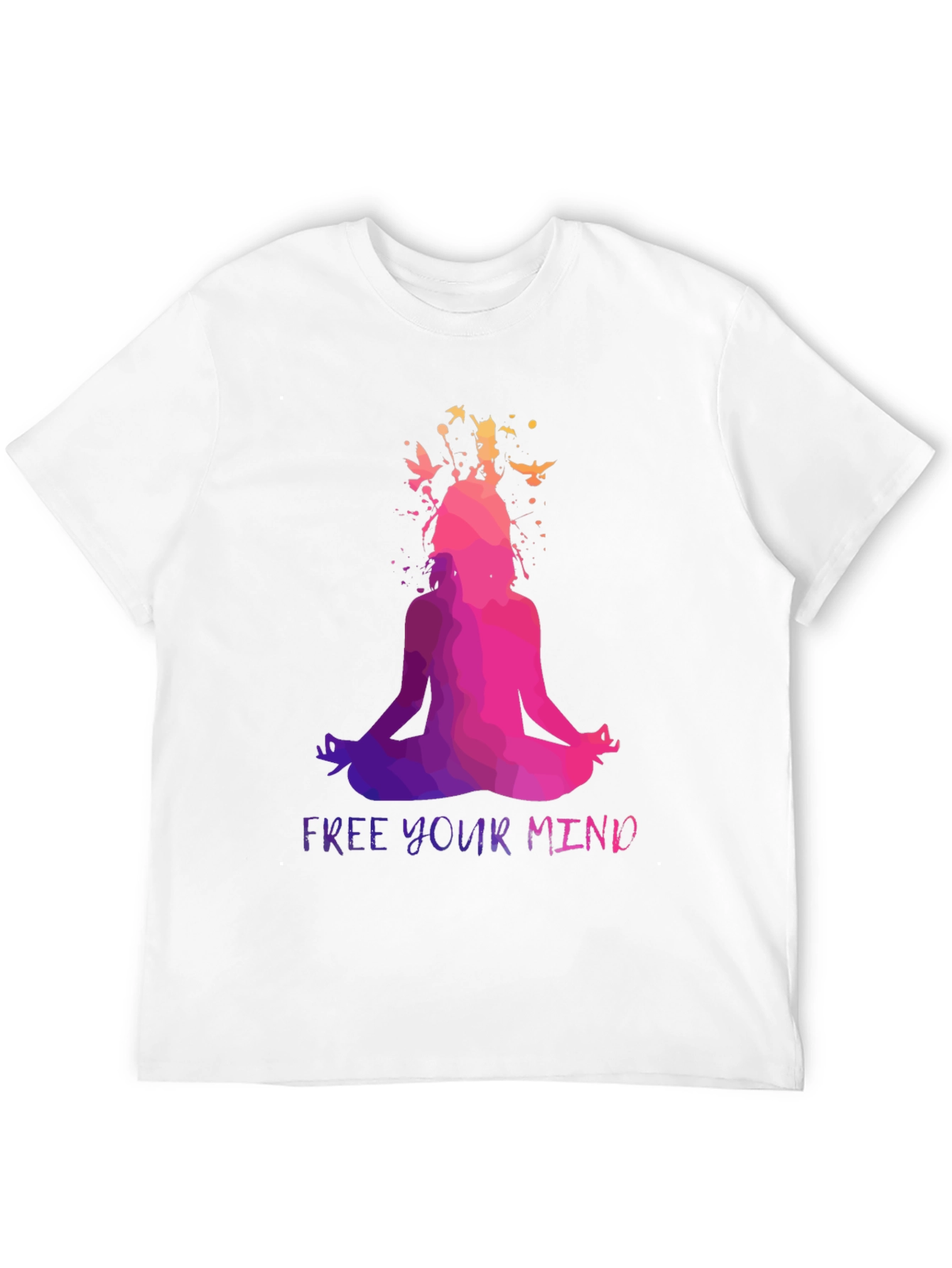 Free Your Mind Yoga T-Shirt - Meditating Silhouette