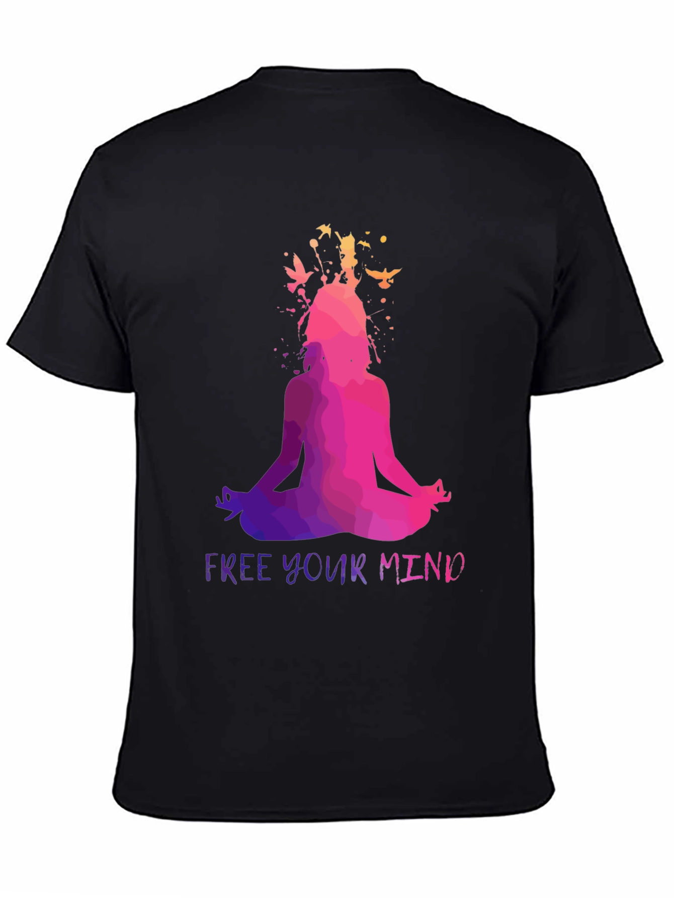 Free Your Mind Yoga T-Shirt - Meditating Silhouette