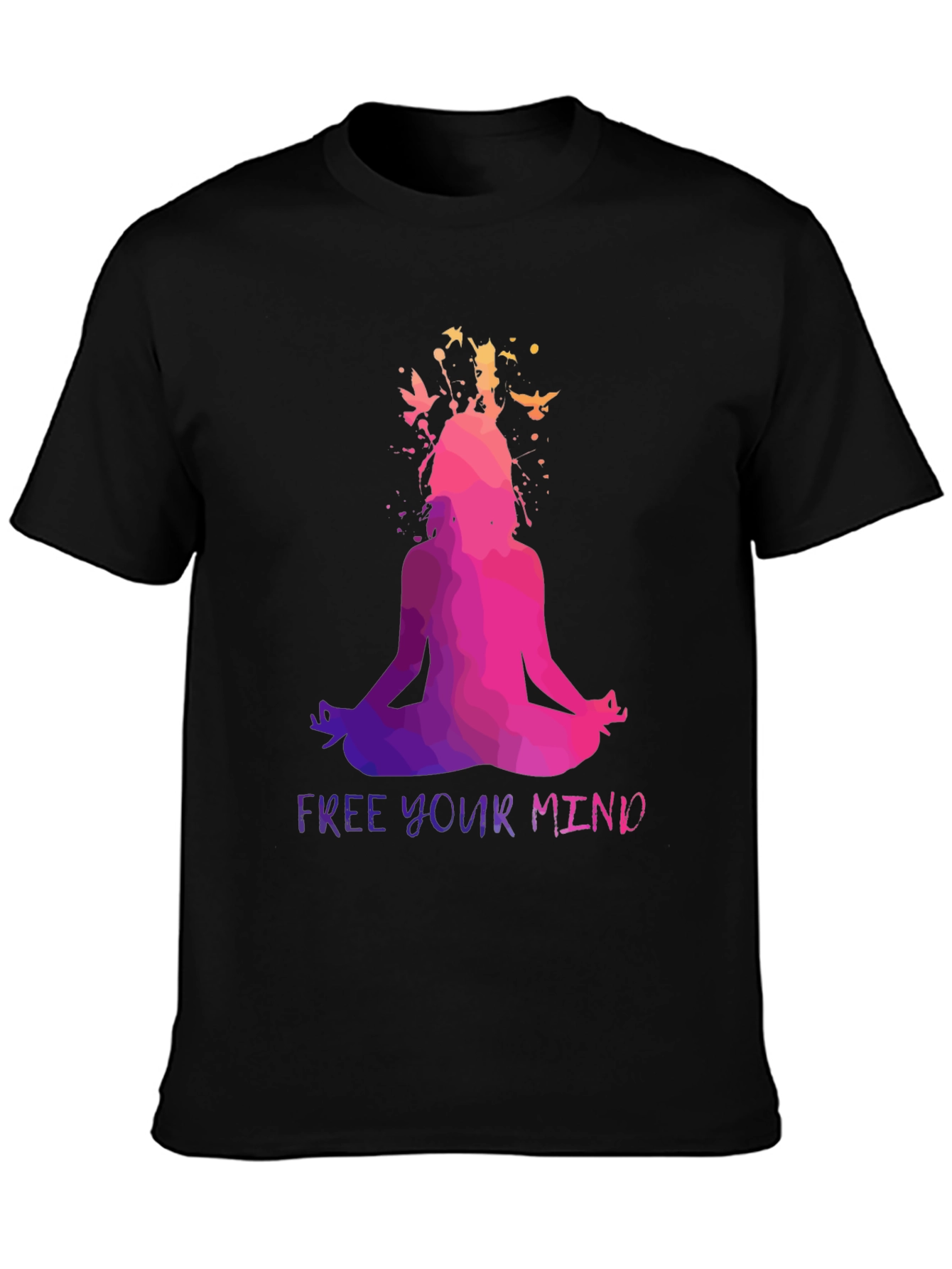 Free Your Mind Yoga T-Shirt - Meditating Silhouette