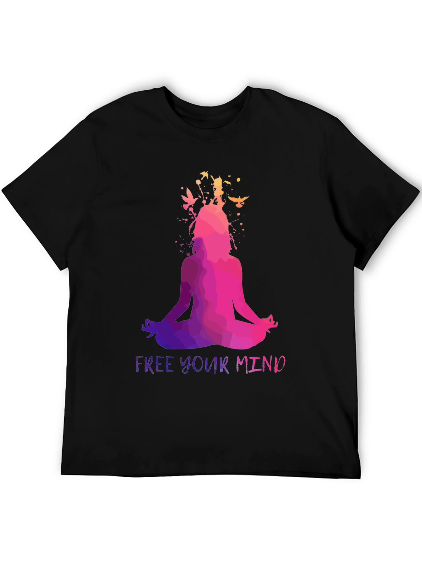 Free Your Mind Yoga T-Shirt - Meditating Silhouette