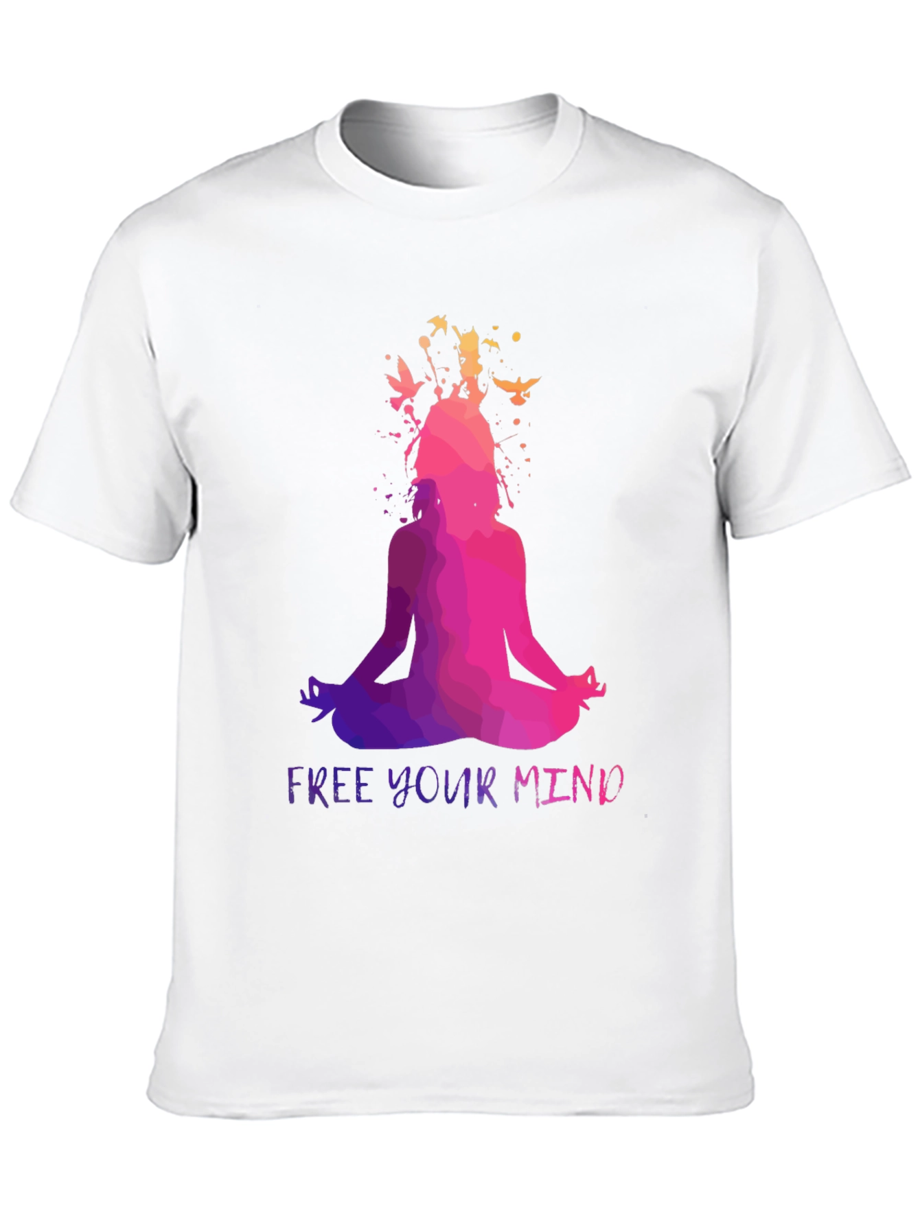 Free Your Mind Yoga T-Shirt - Meditating Silhouette