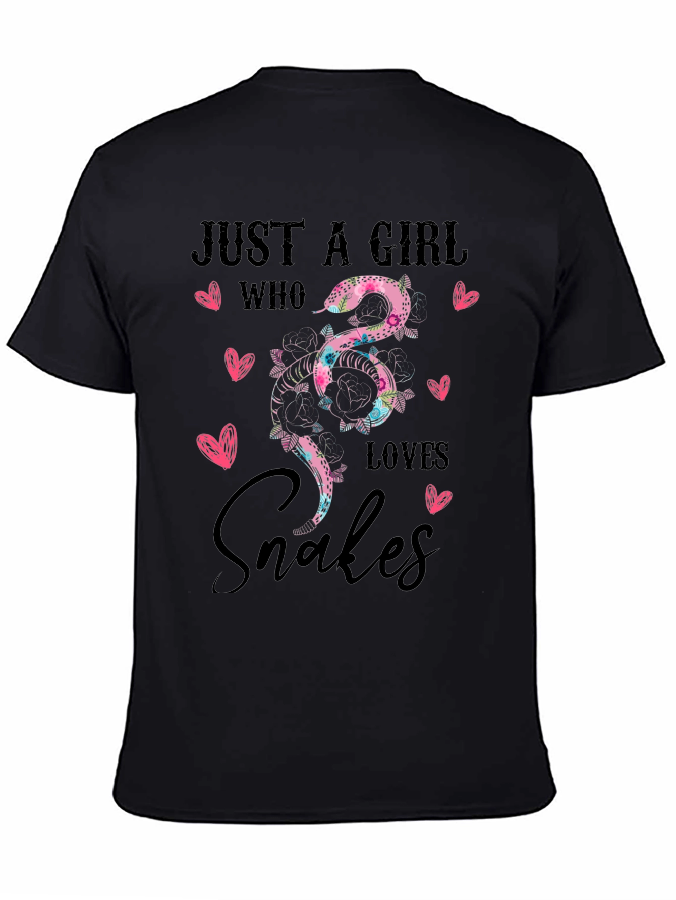 Just a Girl Who Loves Snakes Graphic T-Shirt